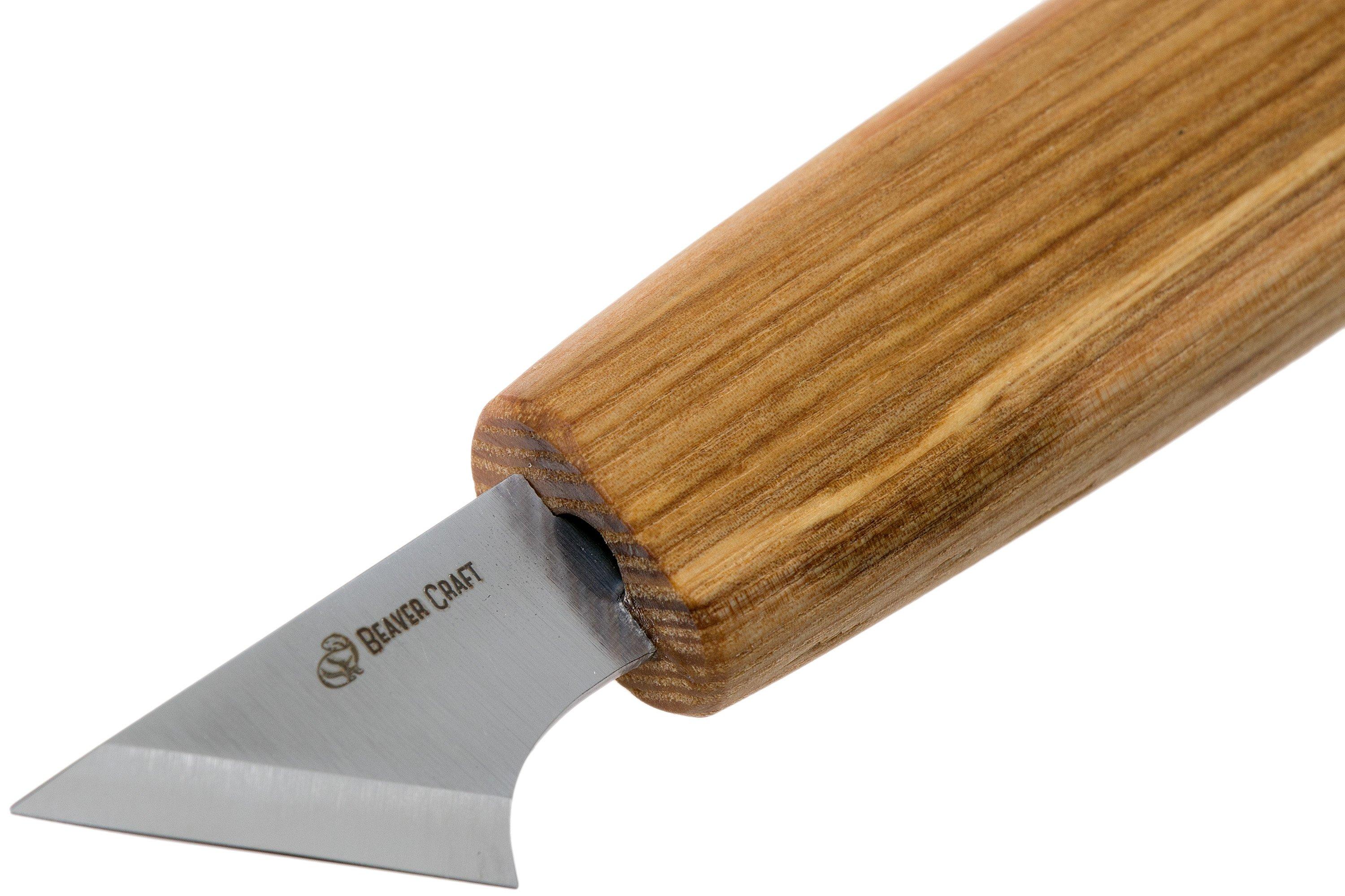BeaverCraft Knife for Geometric Woodcarving C11, cuchillo para tallar  madera para la talla geométrica