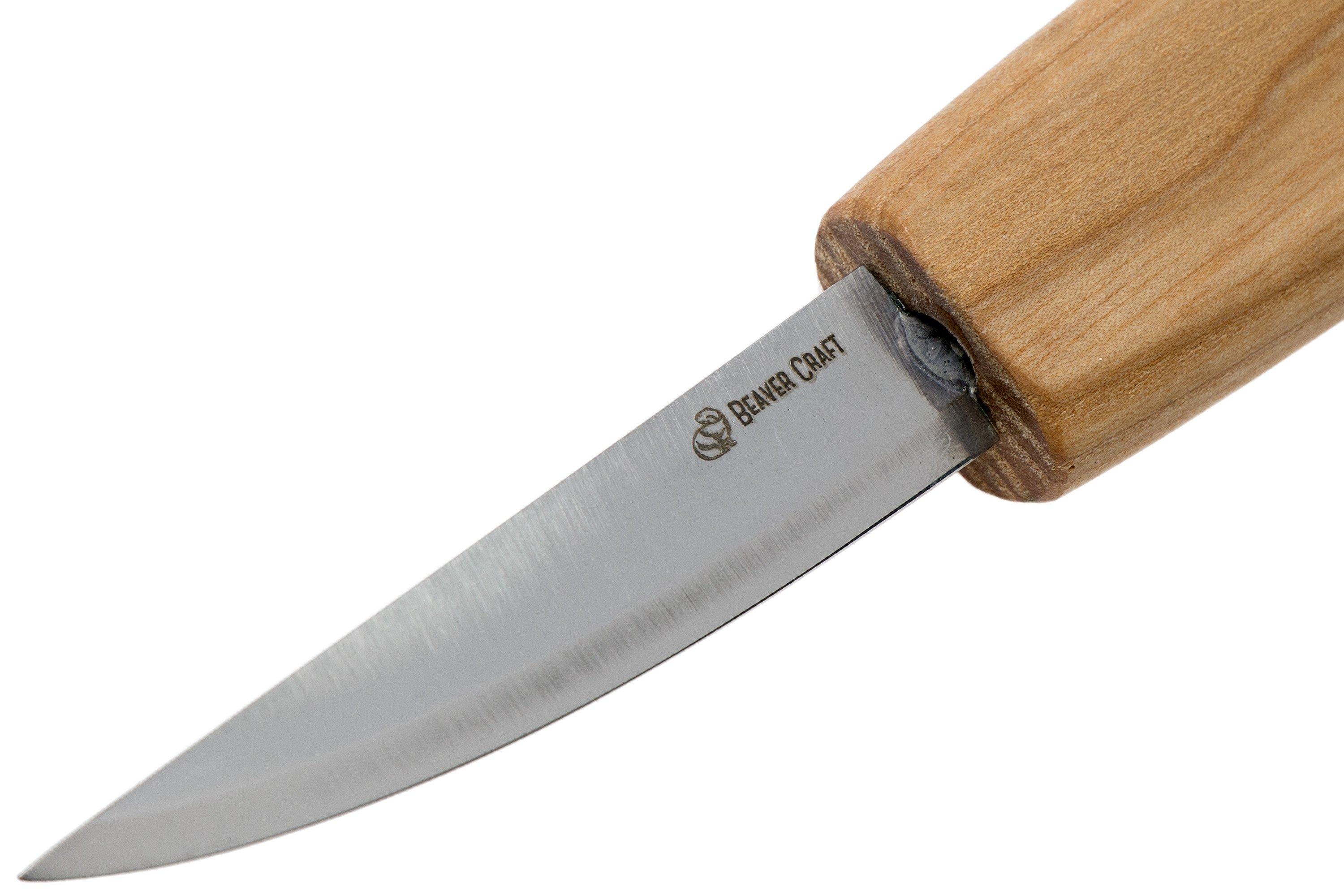 Herramienta de carpintería BeaverCraft de 4.3 in para tallar madera,  cuchillo de madera, cuchillo de división de madera, herramientas de  desladrado