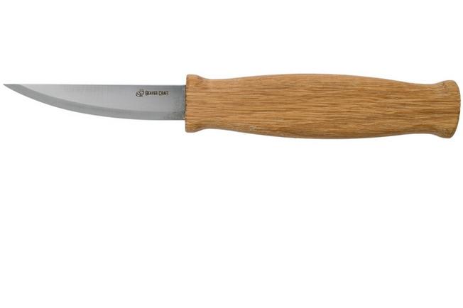 Carving Knife, Whittling Knife, Wood Carving Knife With a Leather Knife  Sheath Beavercraft C4 SH1 