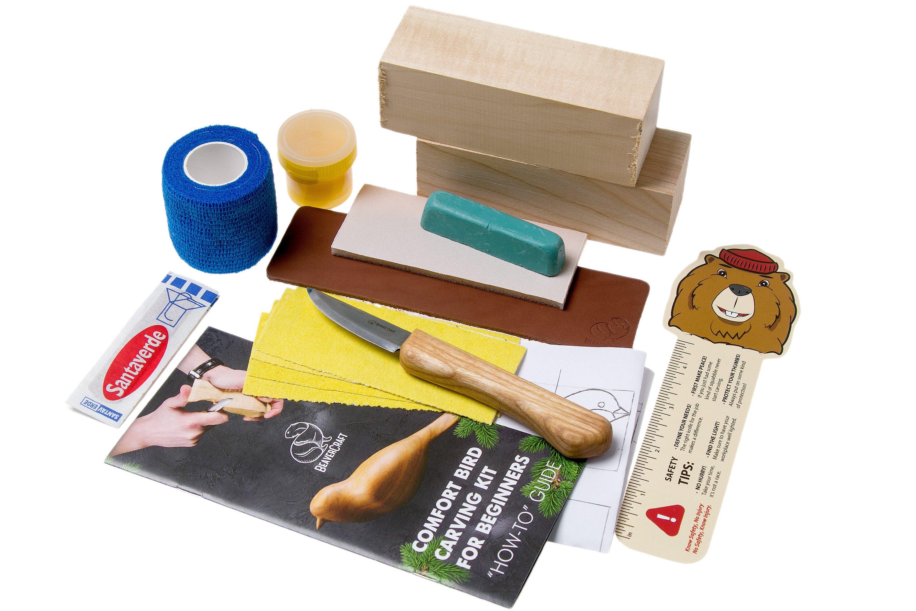 DIY01 - Comfort Bird Carving Kit - Complete Starter Whittling Kit for  Beginners Adults Teens and Kids