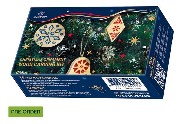 Bild für BeaverCraft DIY13 Chip Carving Kit Christmas Ornaments, Holzschnitzset