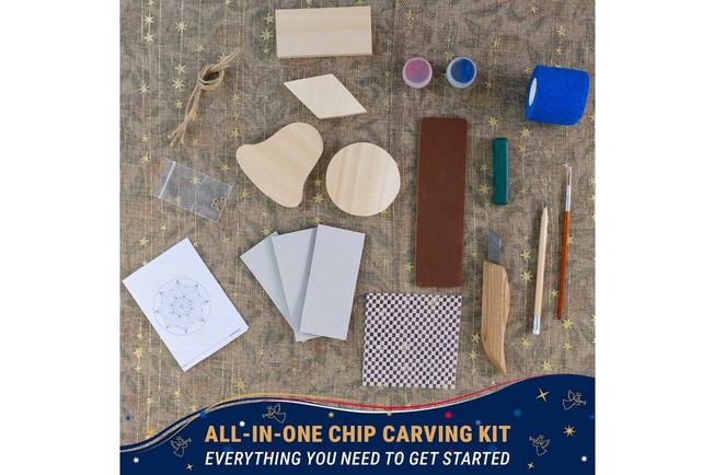 Bild für BeaverCraft DIY13 Chip Carving Kit Christmas Ornaments, Holzschnitzset