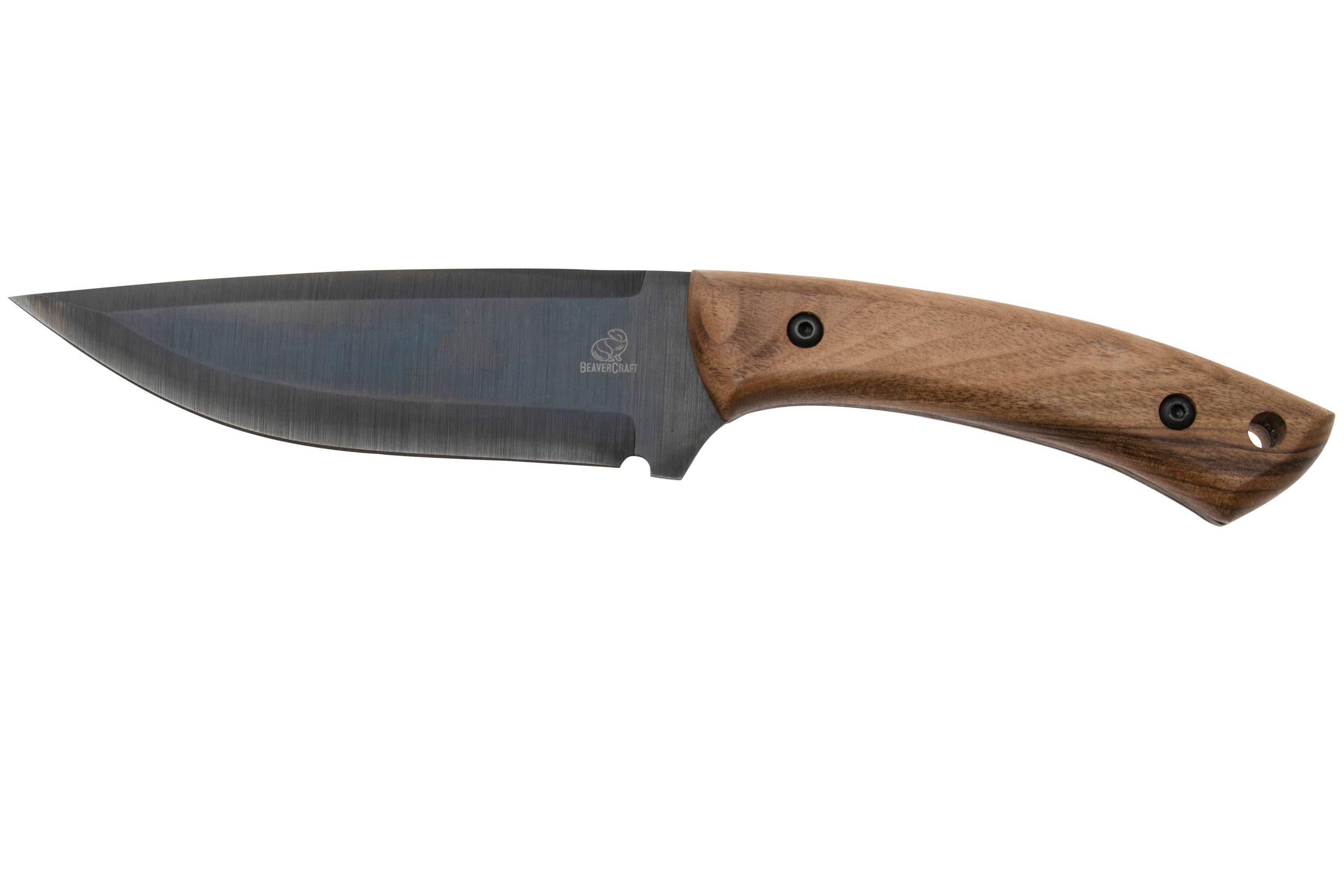 Beavercraft HGK1 Hunting Knife, Carbon Steel, Walnut Handle, fixed