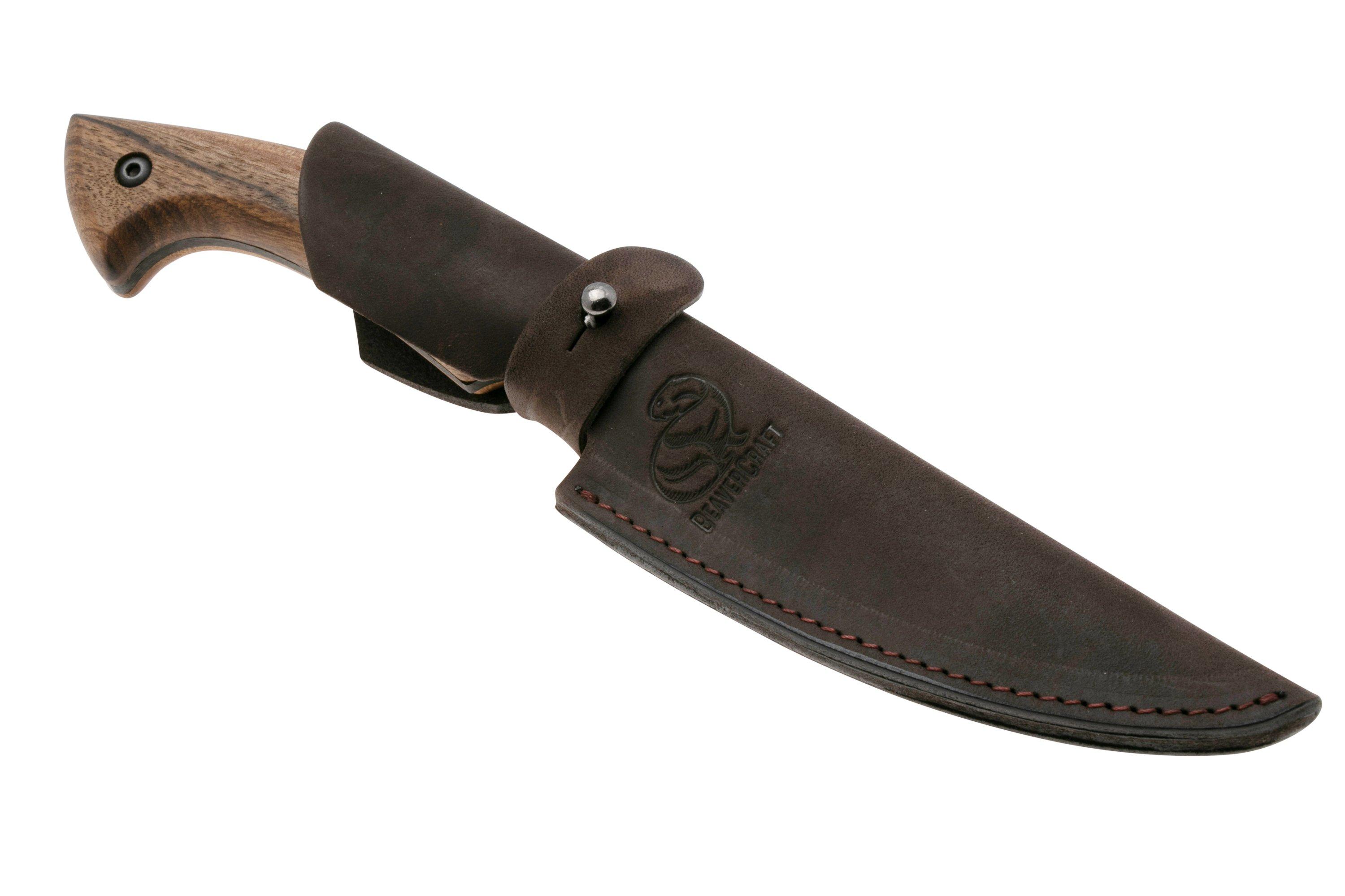 Beavercraft HGK6 Black 1066, Walnut, fixed knife | Advantageously