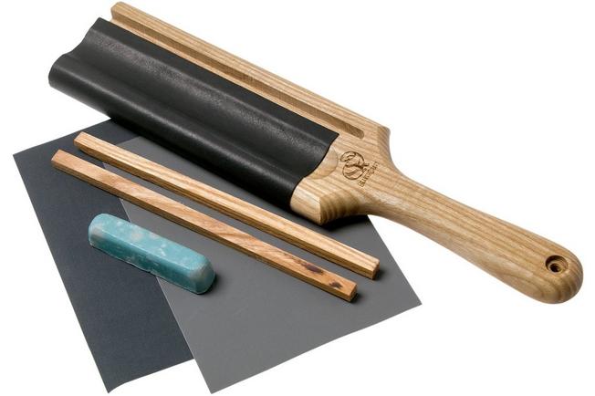 BeaverCraft Stropping Kit cuir pour affûtage de couteaux LS2P1 - Strop 3 x  8 IN - Set Composé de polissage - Double face : : Cuisine et Maison