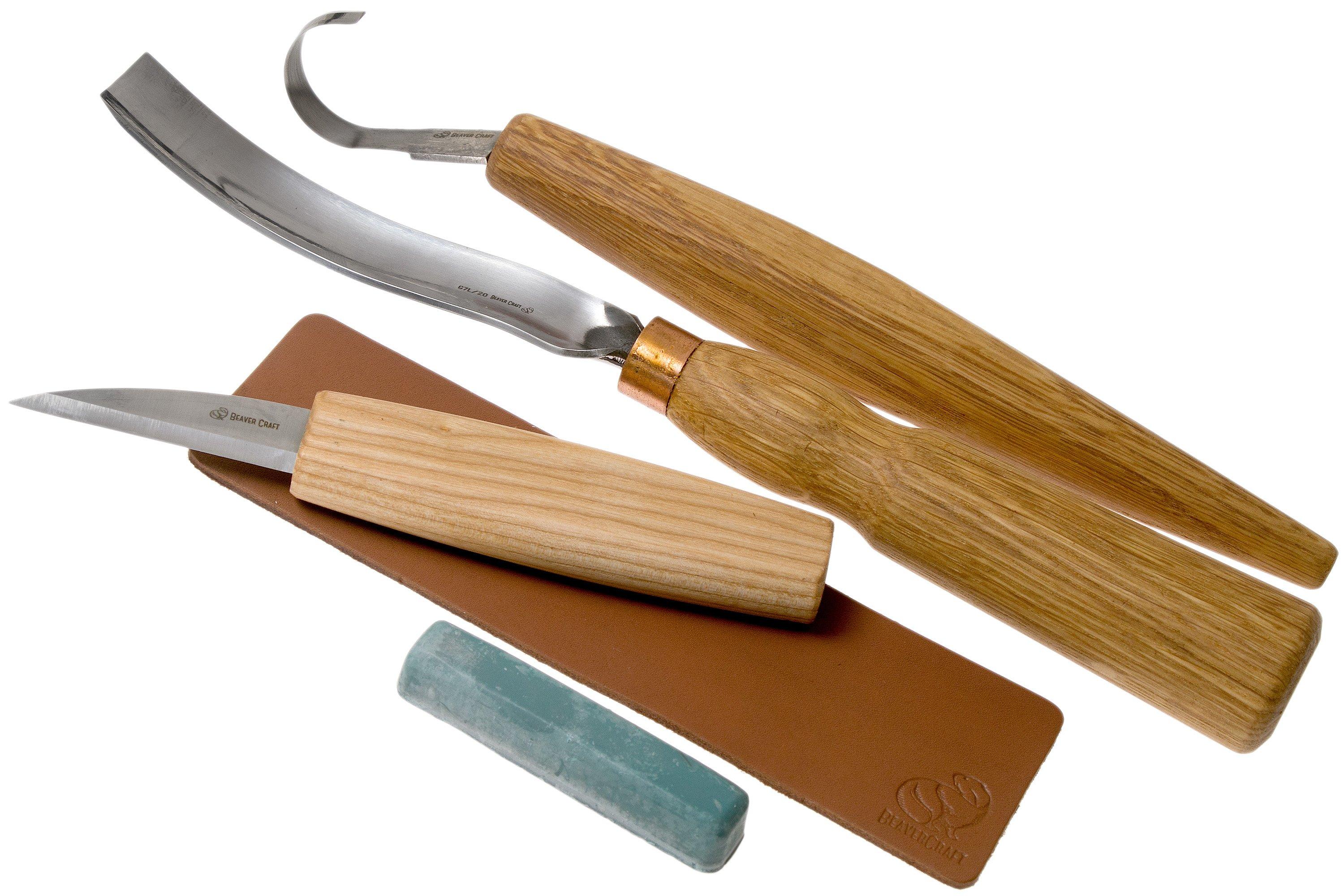 Set 4 Coltelli e Scavino per il Legno BeaverCraft S09