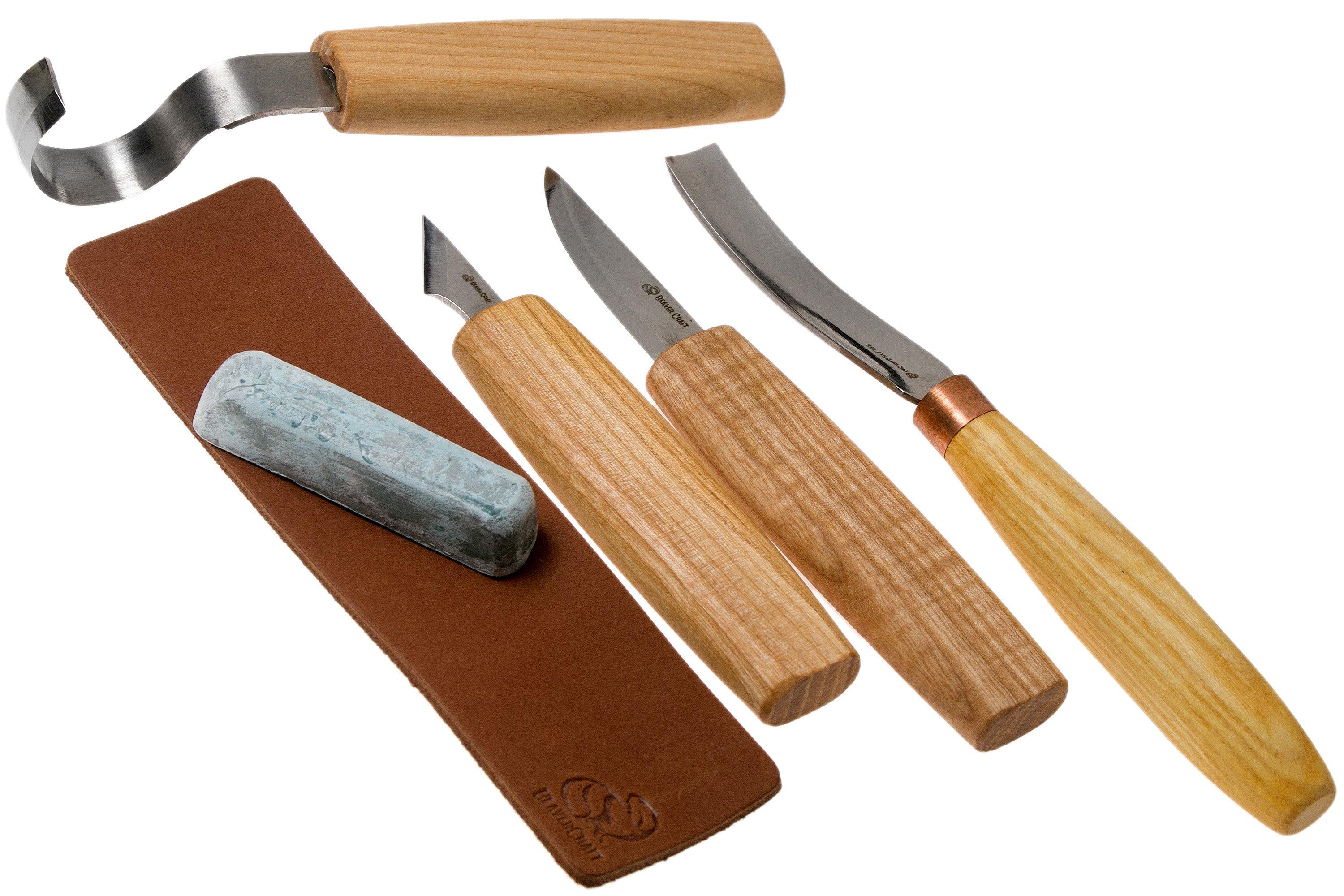 BeaverCraft Spoon Wood Carving Set S49 with geometric wood carving knife