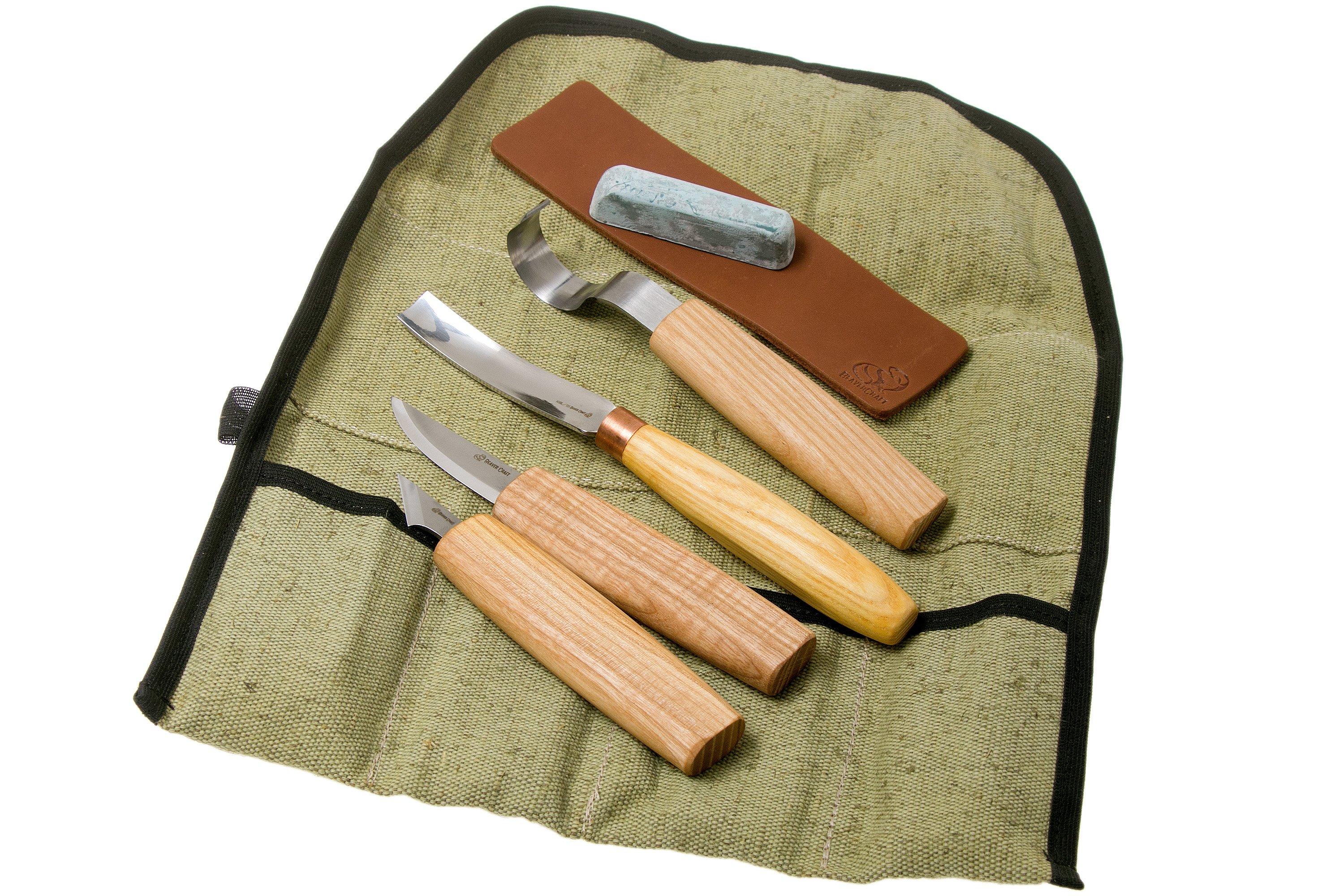 BeaverCraft Spoon Wood Carving Set S49 with geometric wood carving