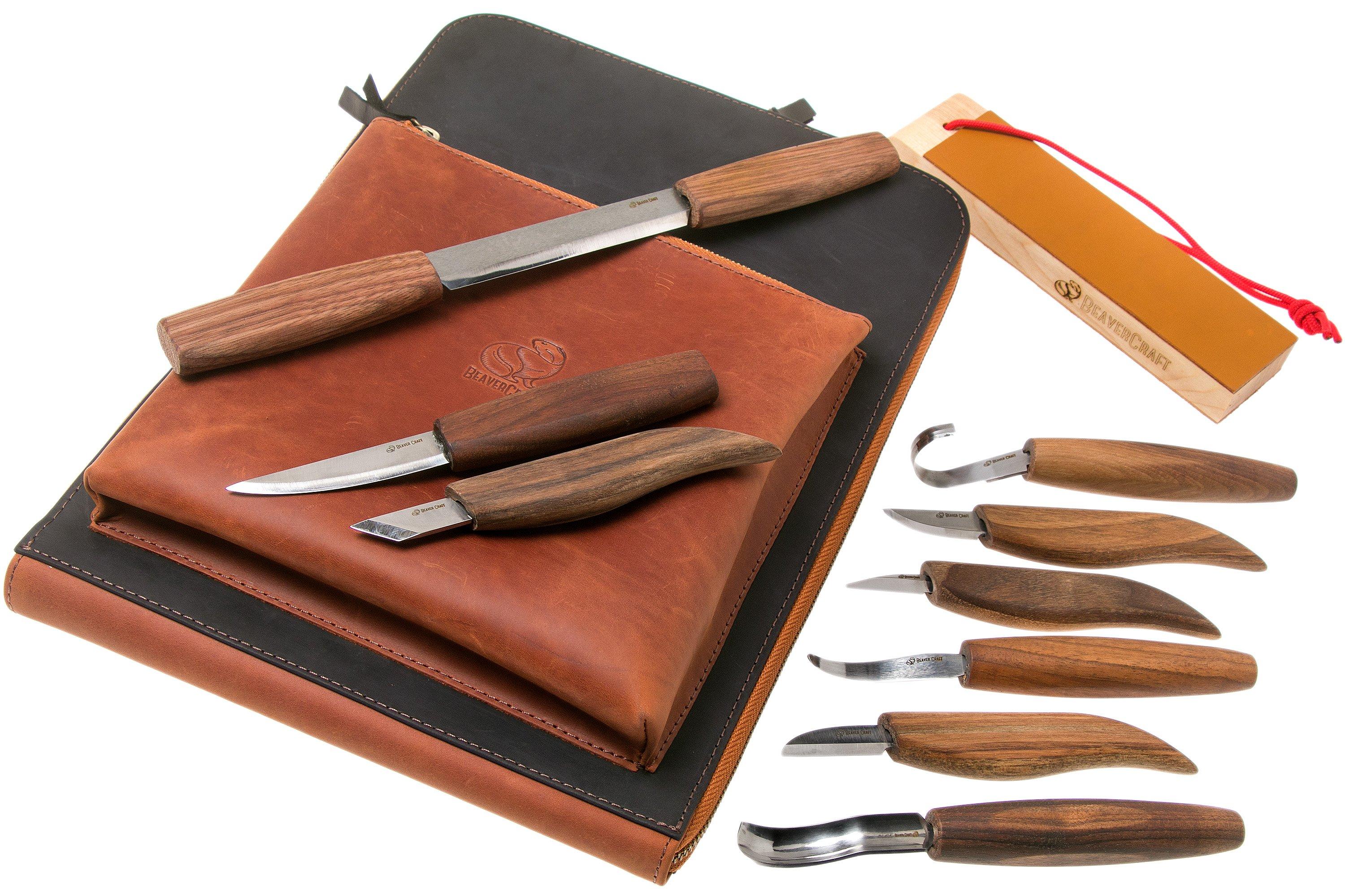BeaverCraft Deluxe Large Wood Carving Tool Set S50X, wood carving set