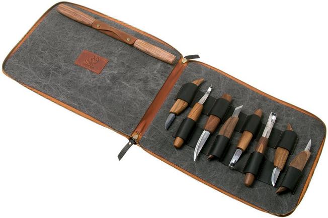 BeaverCraft S50X - Deluxe Large Wood Carving Set With Walnut