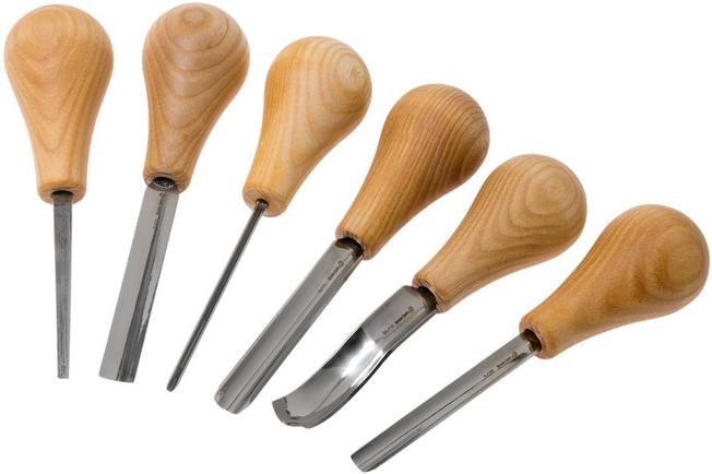 Wood carving chisels roll 7pcs set price - BeaverCraft