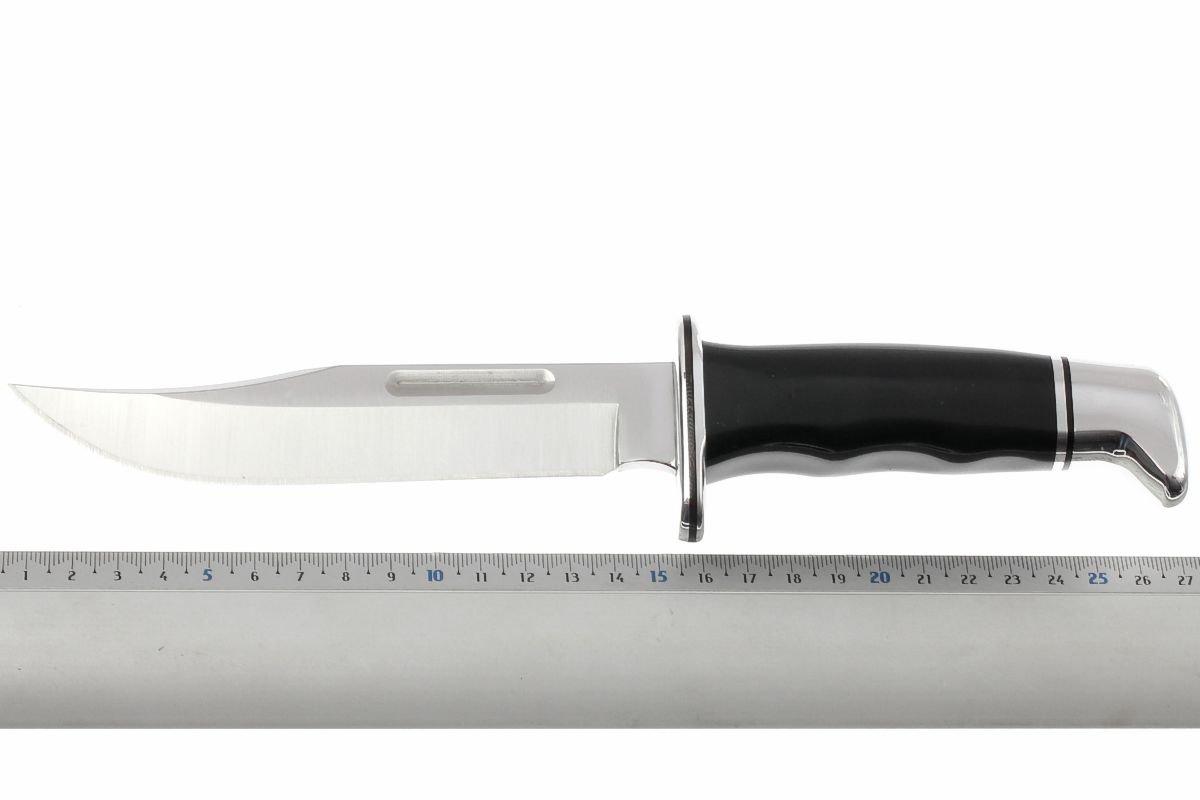 Couteau de chasse et de camping à lame fixe Buck Knives Buck 119, avec étui  en cuir