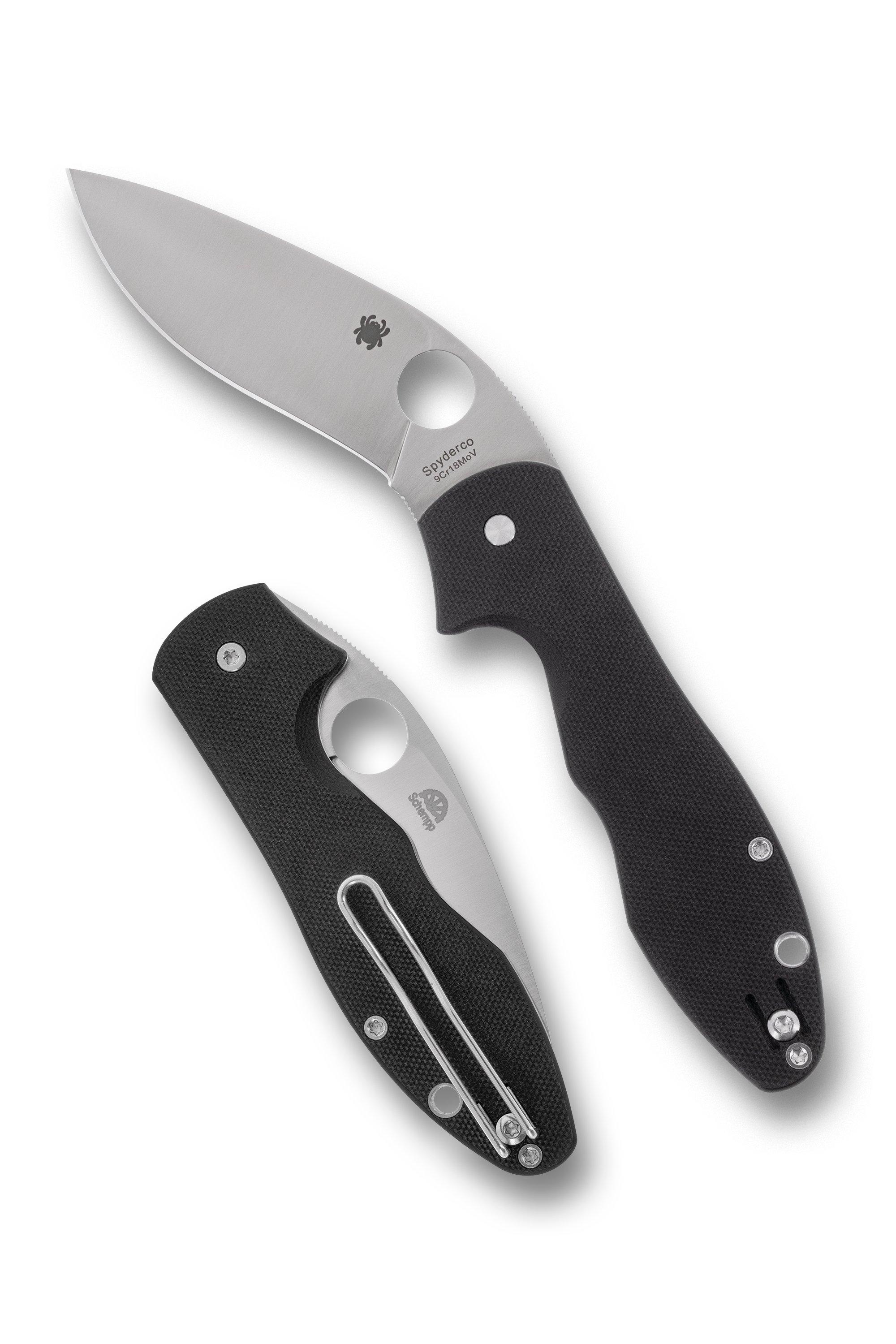 Spyderco Retract 9Cr18MoV, Black G10 C226GP Ed Schempp design