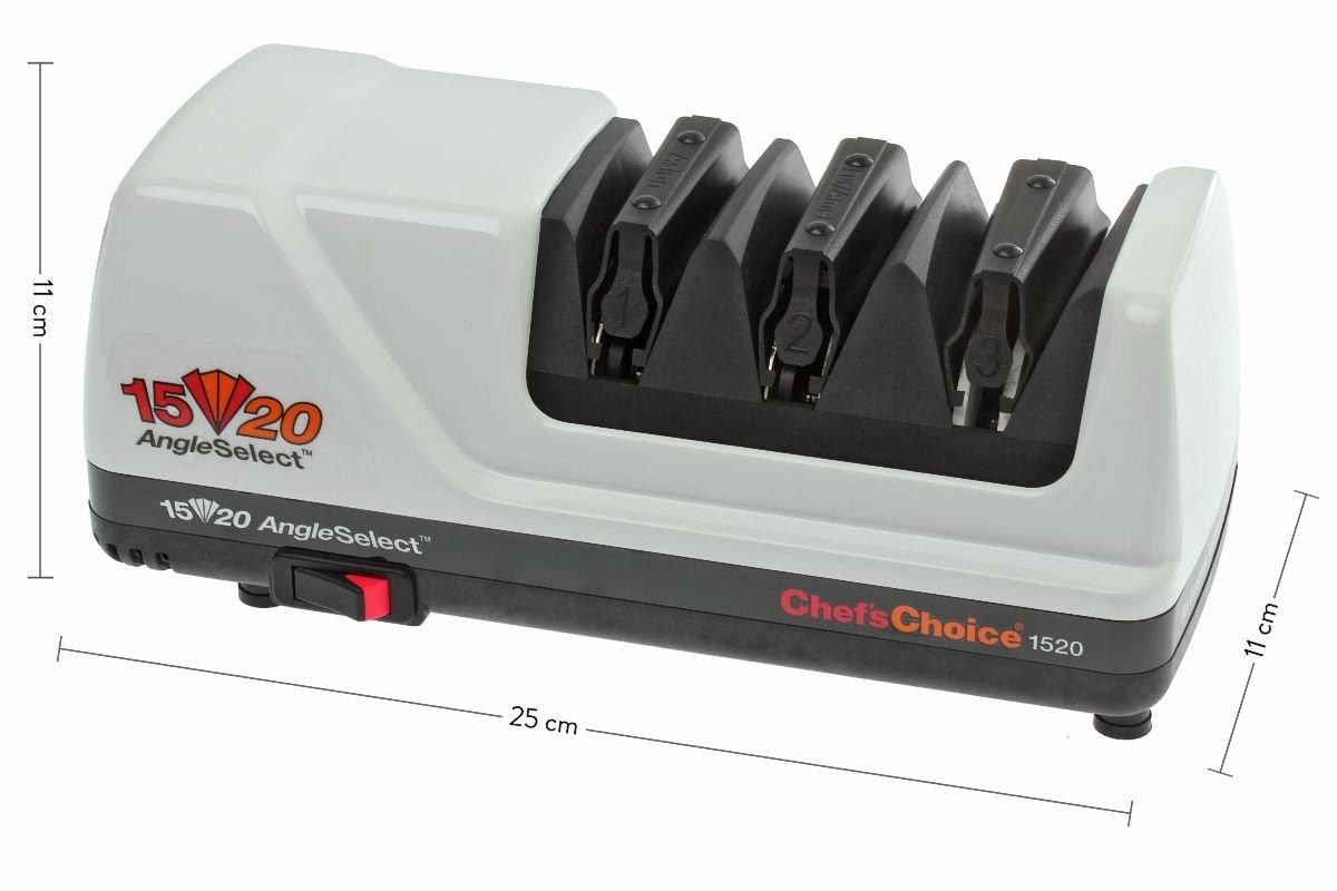 Chef'sChoice 1520 knife sharpener with sharpening angle of 15º and 20º