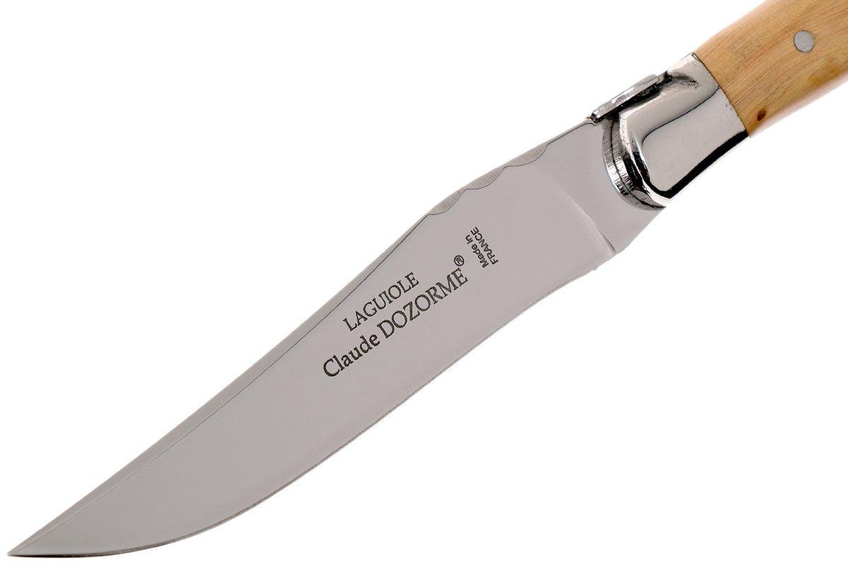 Claude Dozorme Laguiole テーブルナイフ 6本セット Wood box of 6 Laguiole knives stainless steel bolster Claude