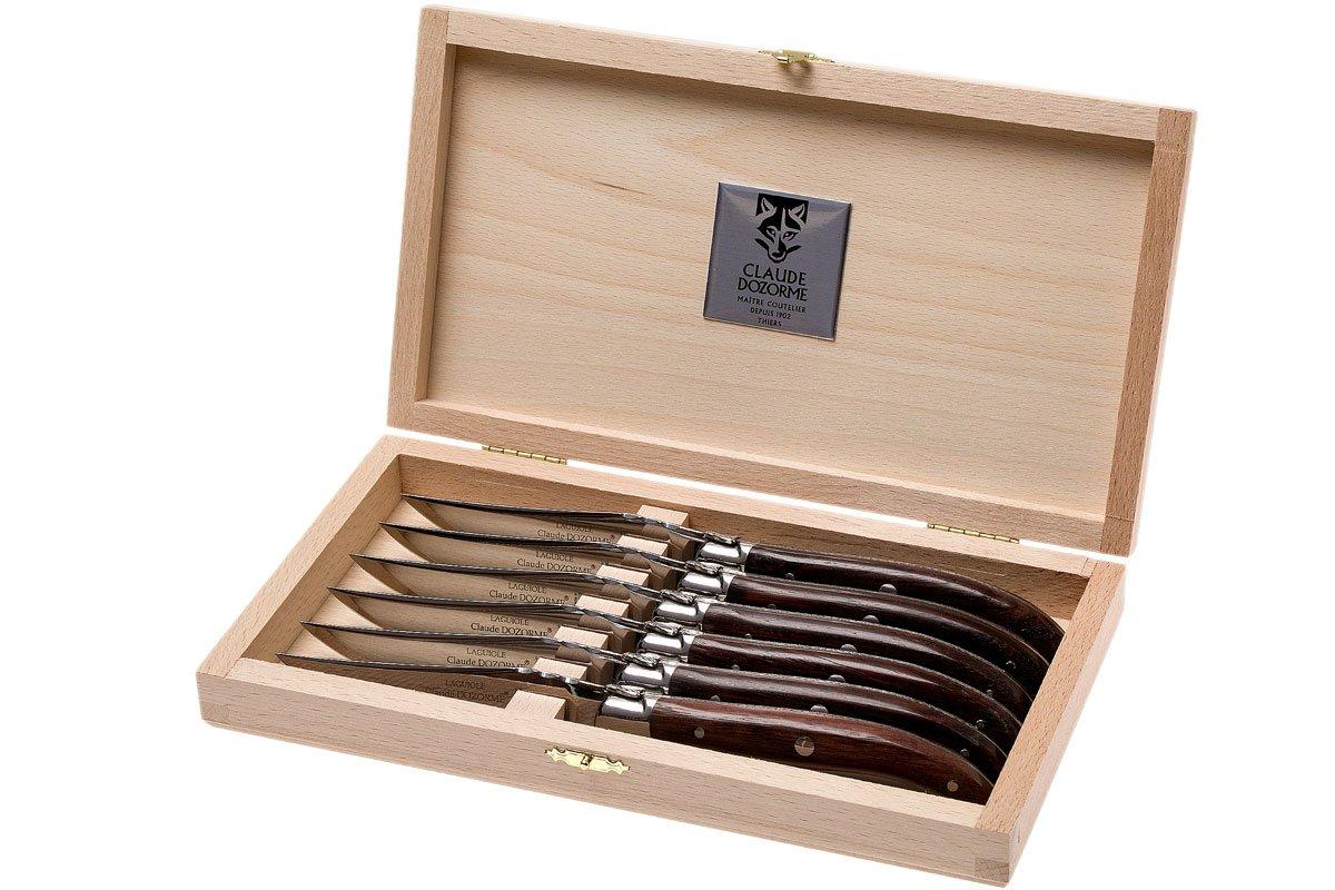 Claude Dozorme Laguiole 6piece Steak knife set, Rosewood