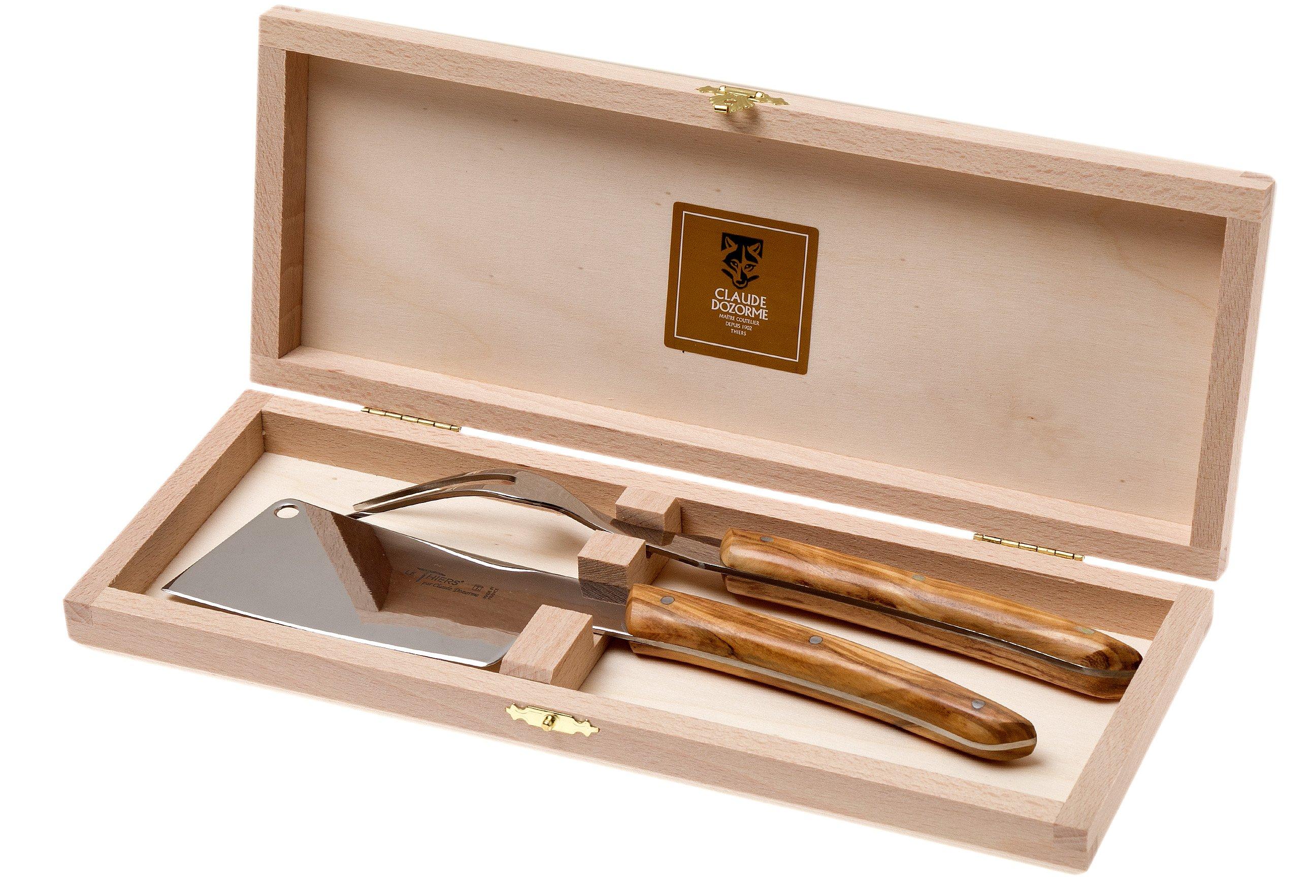 Set Di 4 Coltelli Per Formaggio Aramox - Manici In Legno, Acciaio Inox, Include Pala, Forchetta E Coltelli Rettangolari/Cuore