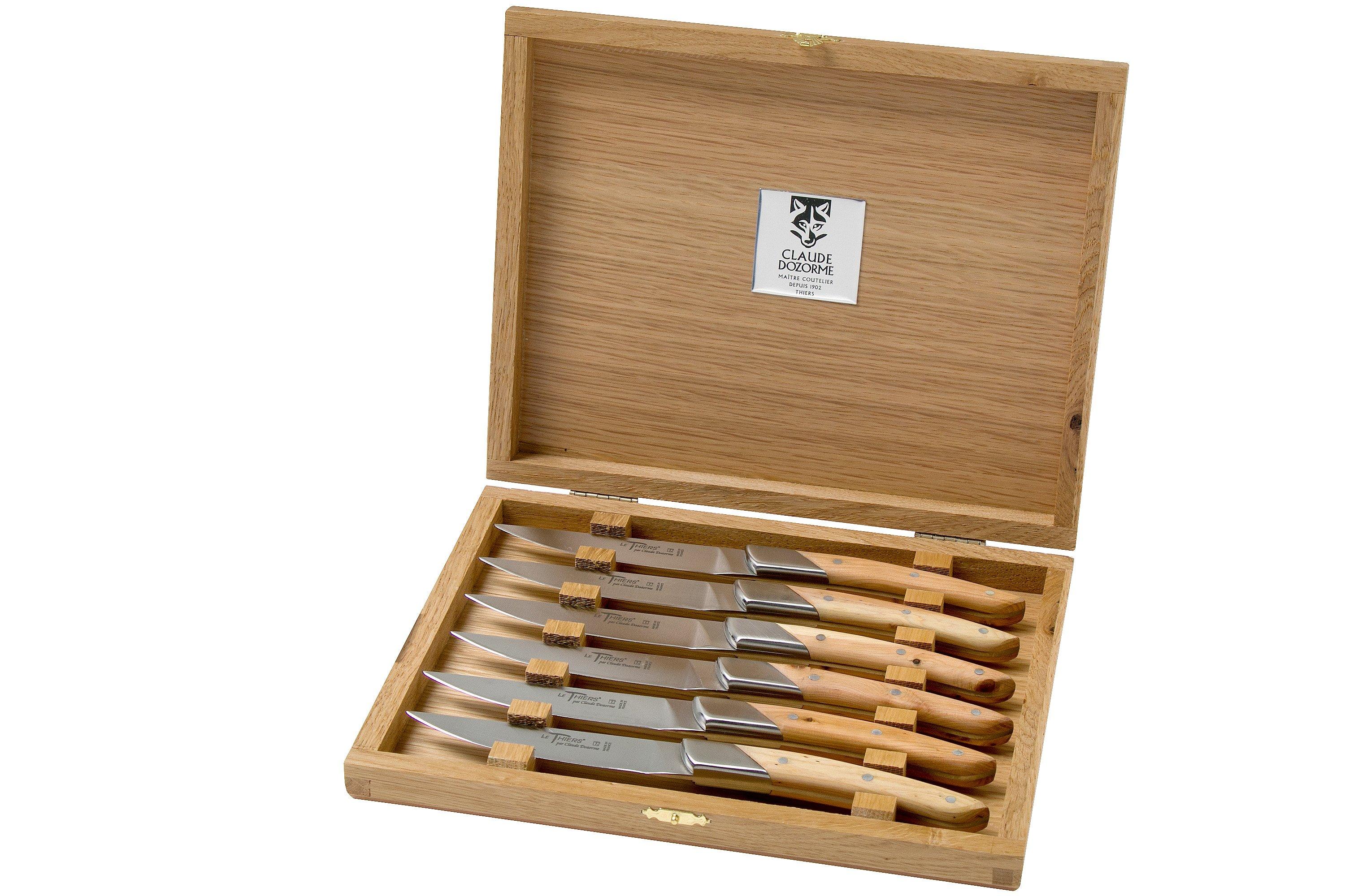 Claude Dozorme Le Thiers Art Deco Steakmesserset 6-teilig, Wacholder ...