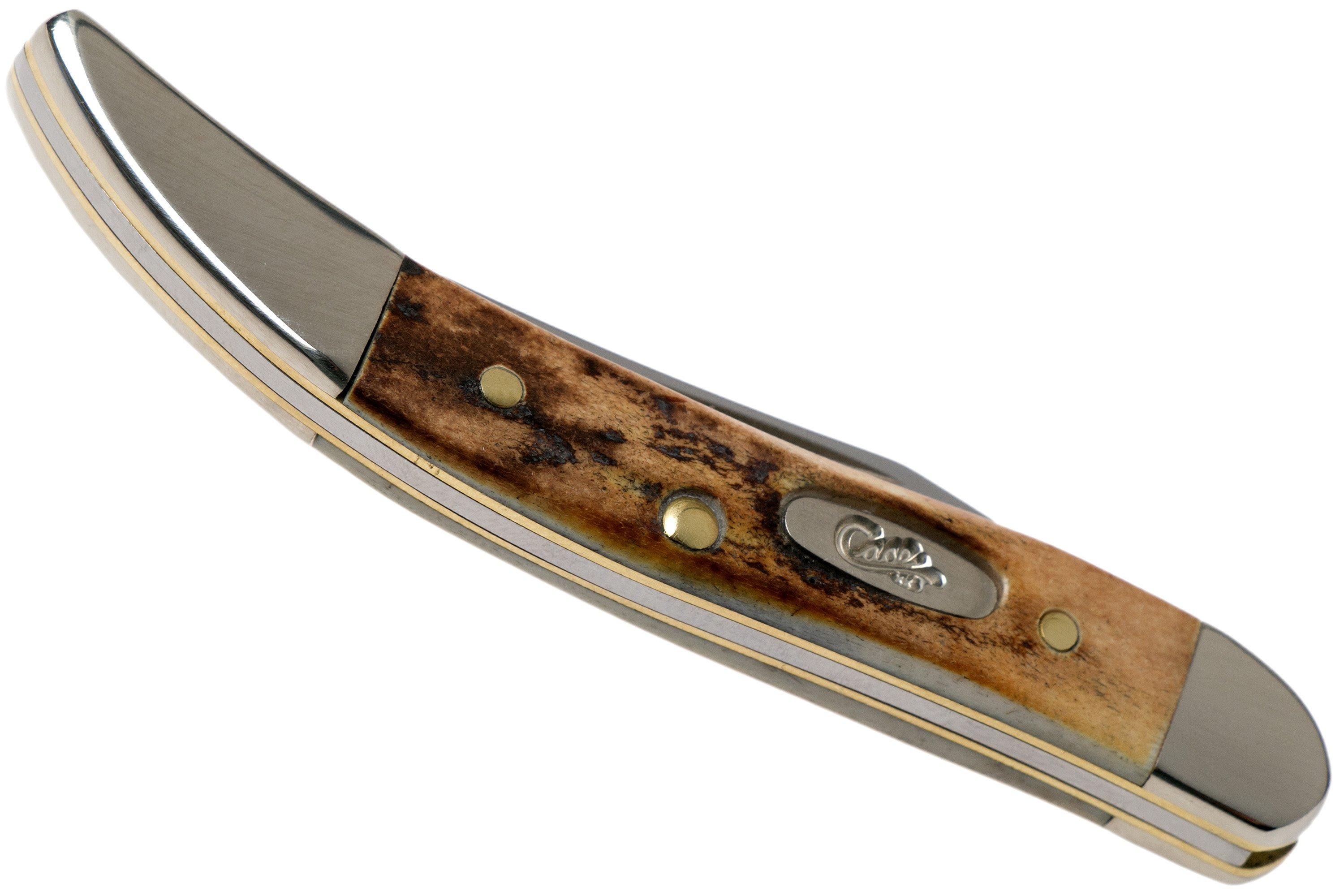 Case Small Texas Toothpick Genuine Stag 05532, 510096 SS pocket knife ...