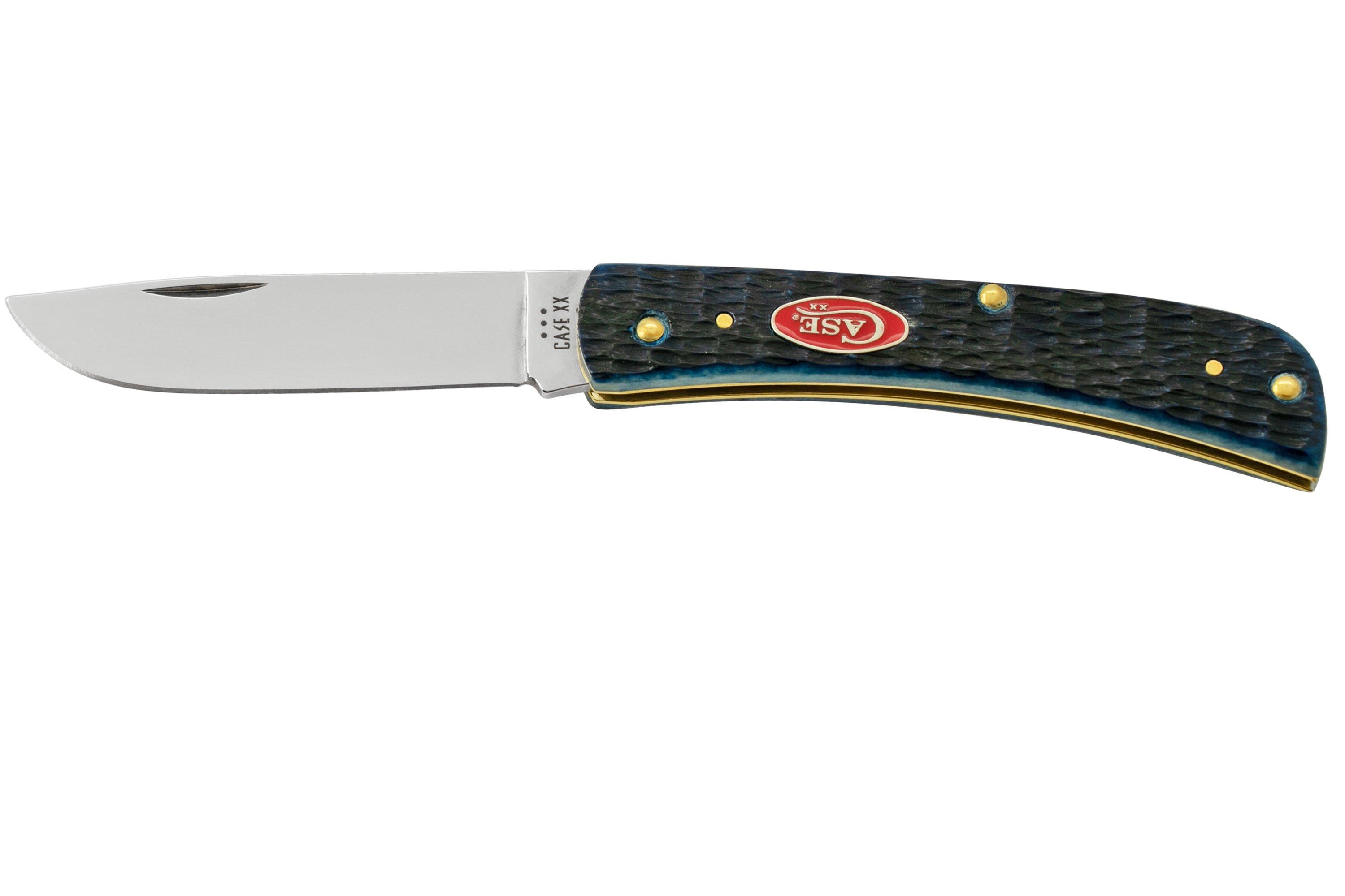 Case Sod Buster Jr. Rogers Jig 06890, 6137 SS, Navy Blue Bone, pocket knife