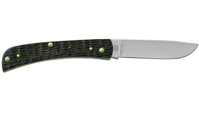 Case Sod Buster Jr. Rogers Jig 06890, 6137 SS, Navy Blue Bone, pocket knife