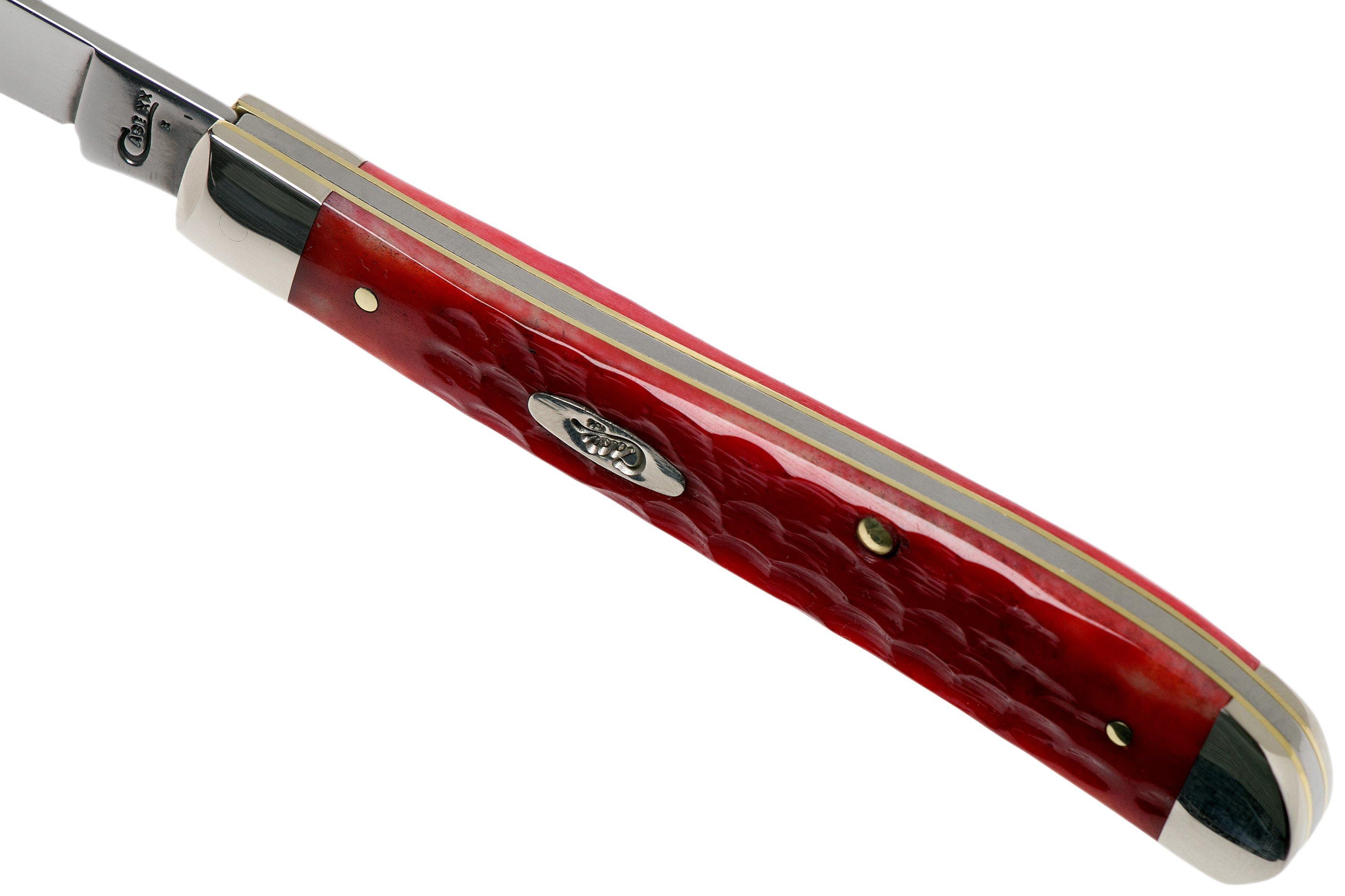 Case Slimline Trapper Dark Red Bone Standard Jig 06982 61048 CV Zakmes Voordelig Kopen Bij