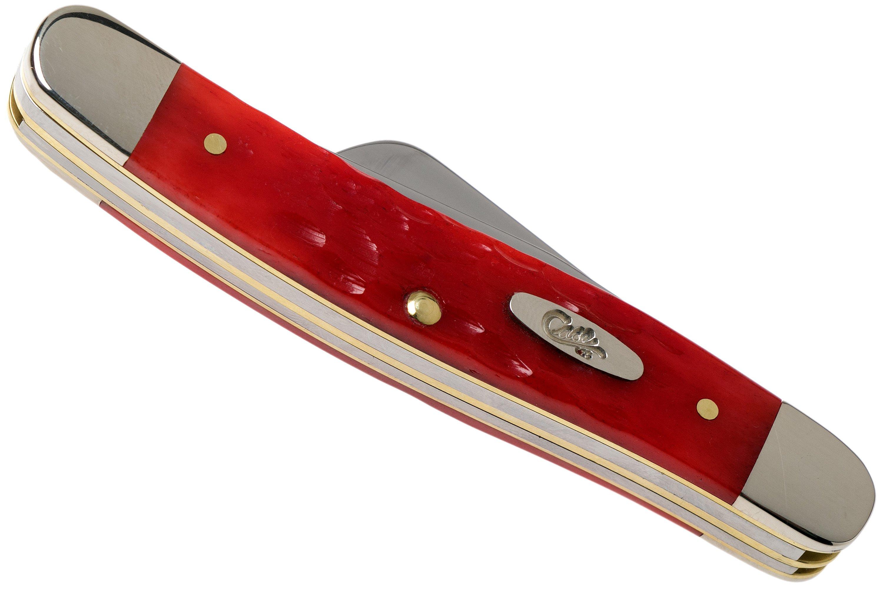 Case Medium Stockman Dark Red Bone, Standard Jig, 06999, 6318 CV pocket