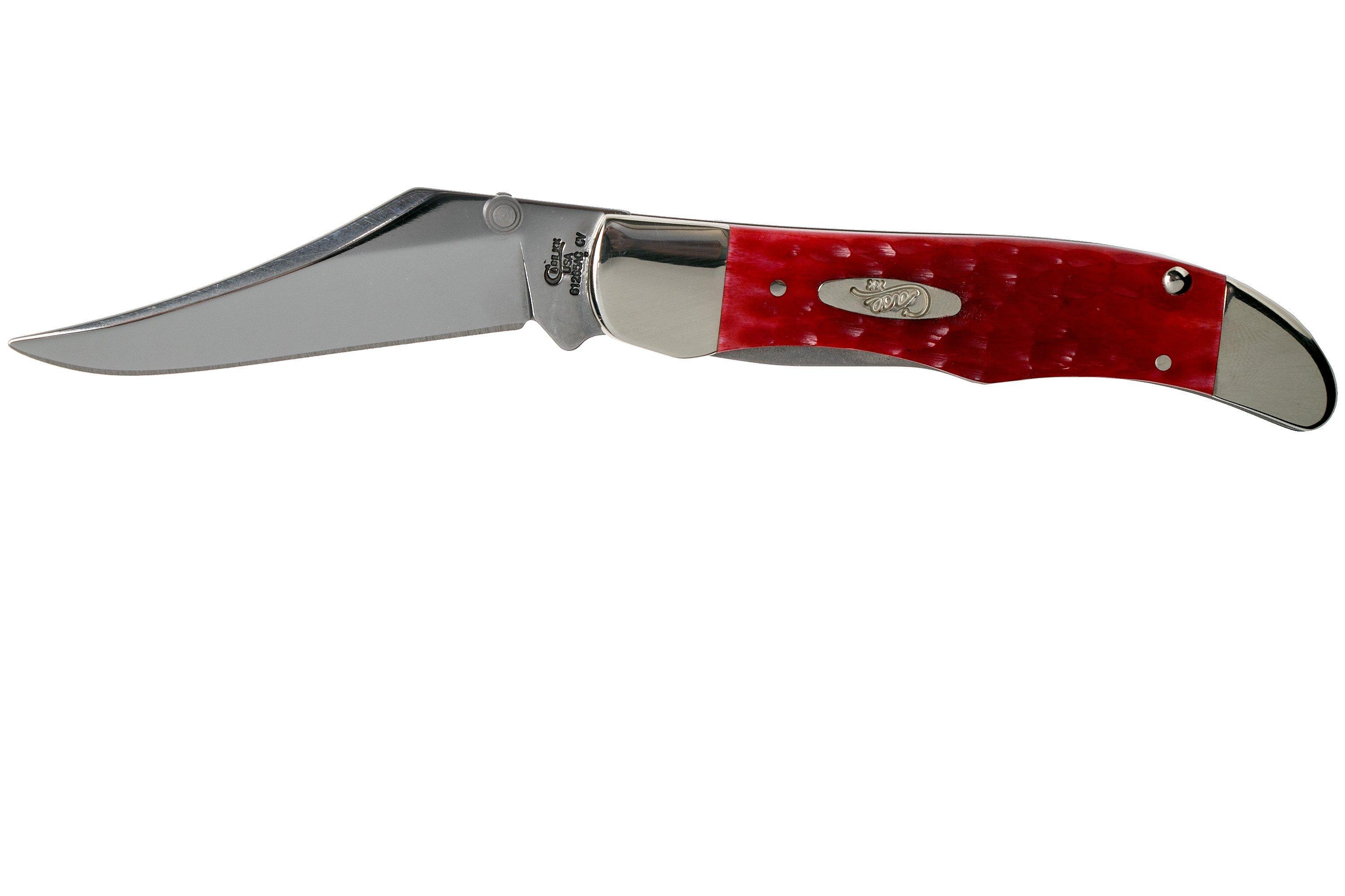 Case Kickstart Mid Folding Hunter Dark Red Bone, Standard Jig, Peach