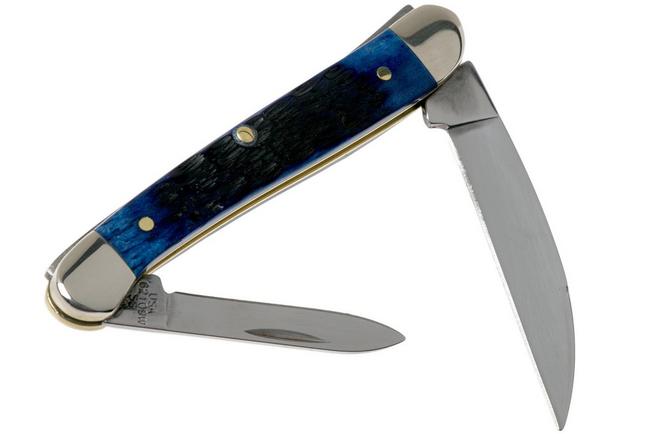 Case Mini Copperhead Navy Blue Bone, Rogers Jig, 07062, 62109W SS pocket  knife