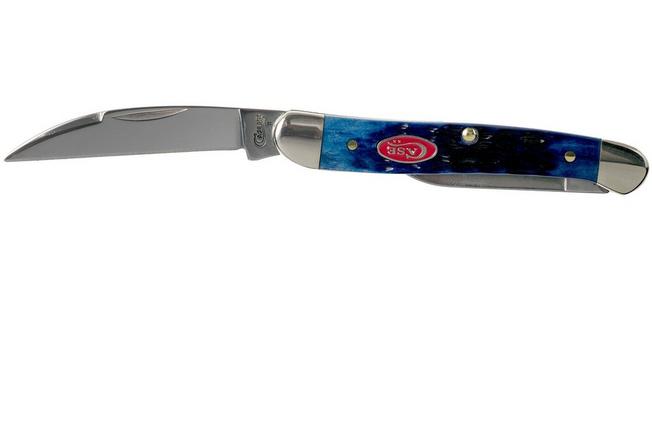 Case Mini Copperhead Navy Blue Bone, Rogers Jig, 07062, 62109W SS pocket  knife