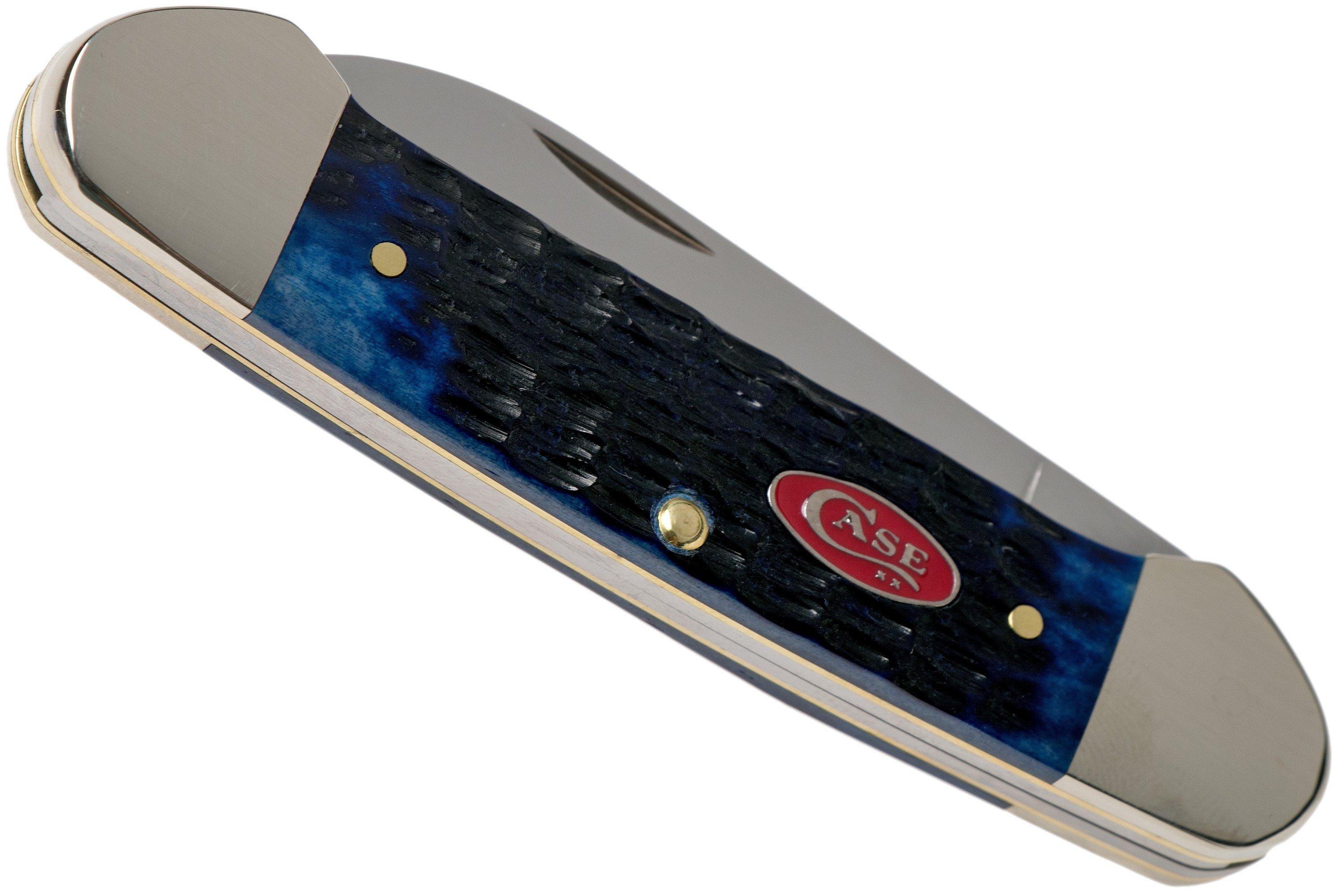 Case Canoe Navy Blue Bone, Rogers Jig, 07309, 62131 SS pocket knife