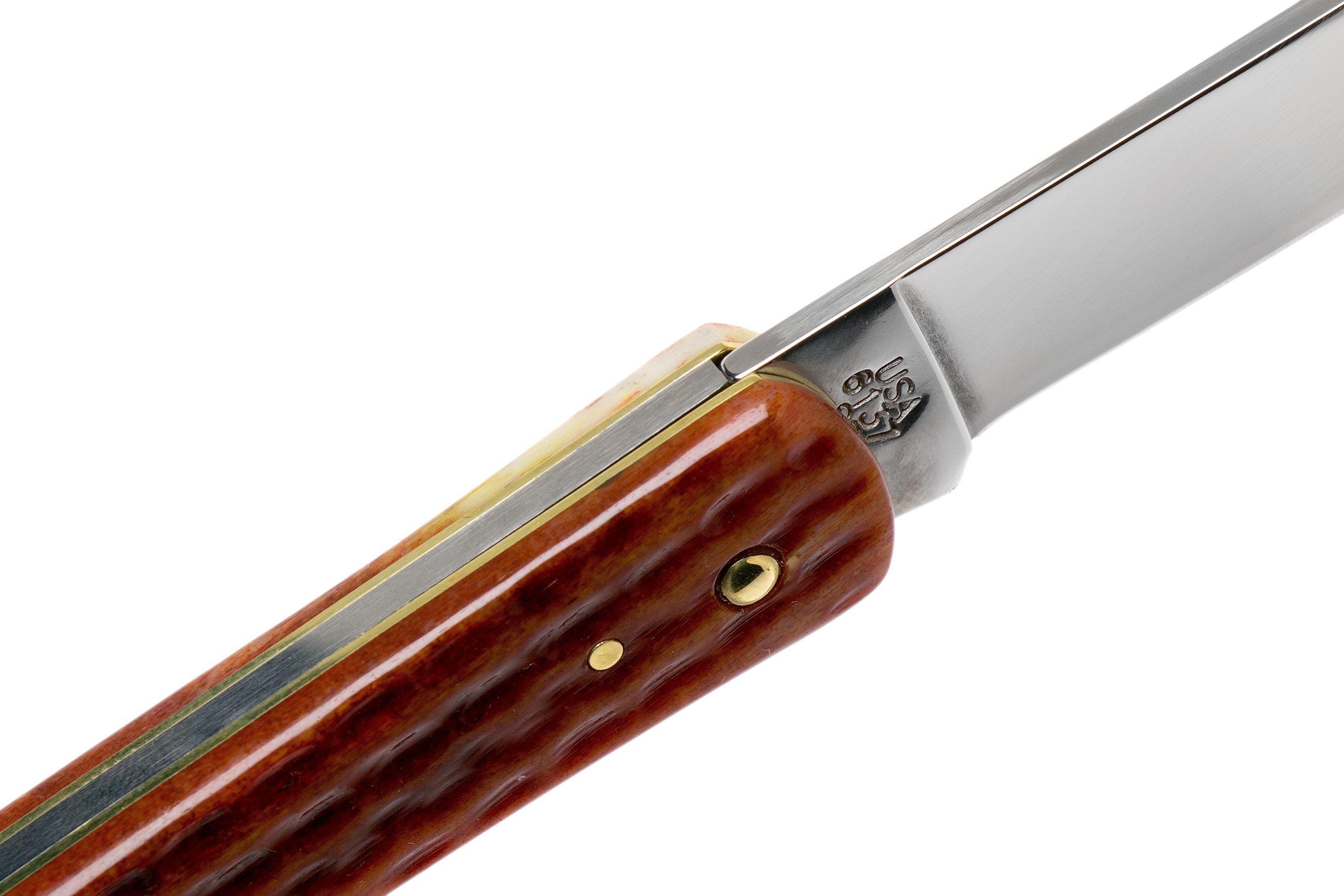 Case Knives Sod Buster Jr Pocket Worn Harvest Orange Bone Corn Cob Jig 07396, 6137 SS pocket