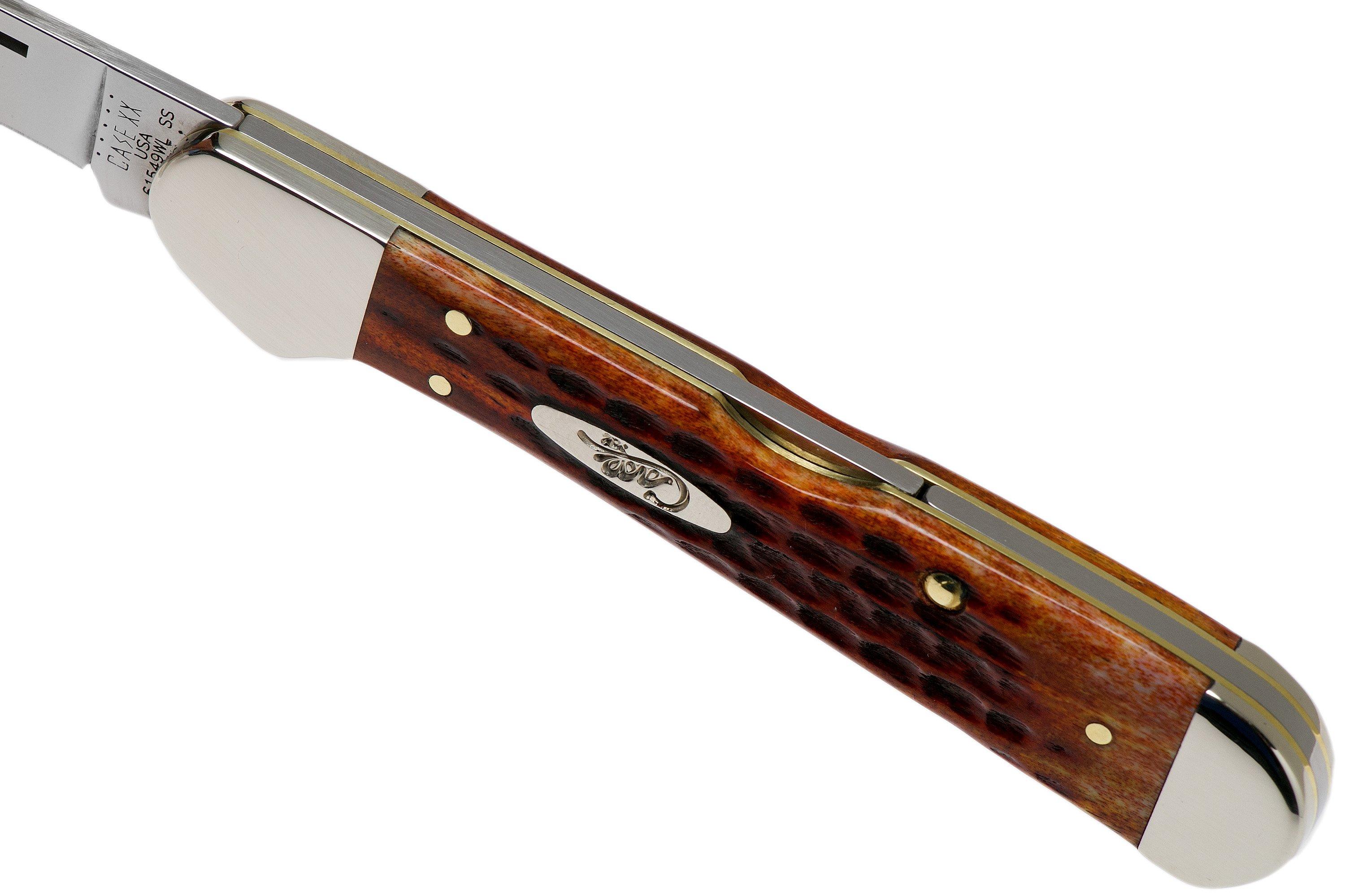 Case Knives Copperlock Pocket Worn Harvest Orange Bone Corn Cob Jig