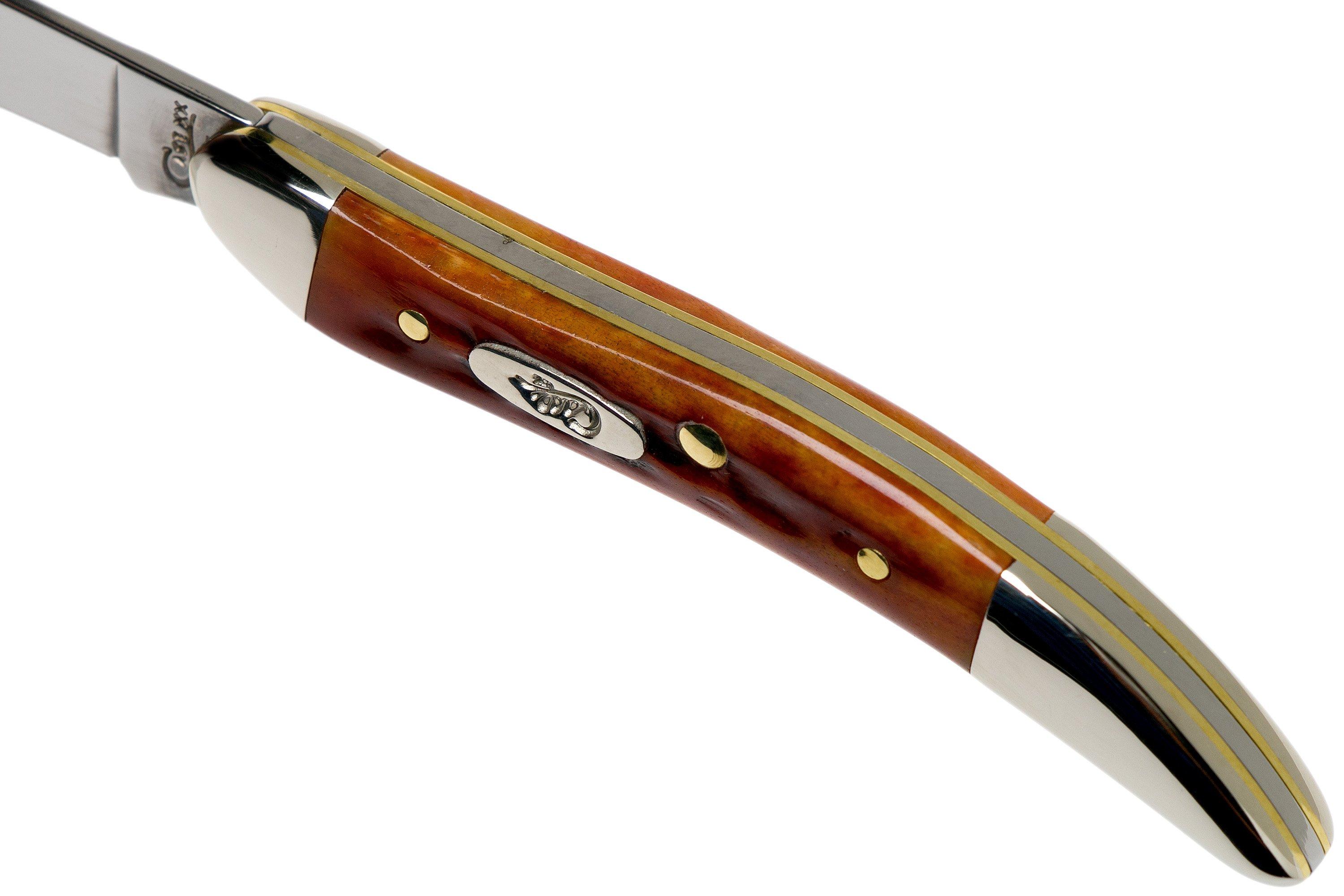 Case Knives Small Texas Toothpick Pocket Worn Harvest Orange Bone Corn