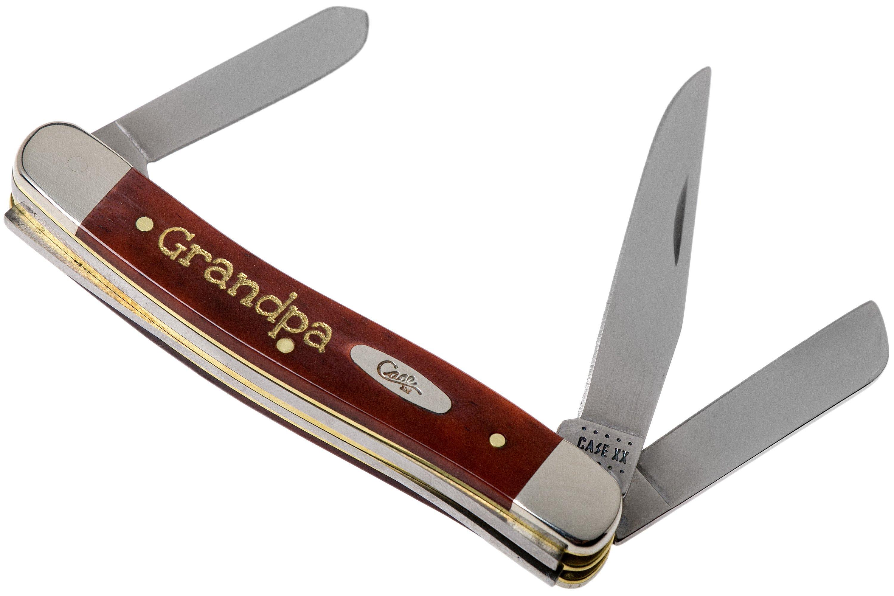 Case Stockman Chestnut Bone Smooth, Embellished Medium Trapper in Gift