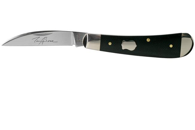 Image for Case Sway Back Bose Black Canvas Micarta Laminate, Shot Show Exclusive 10664, TB101117 SS pocket knife