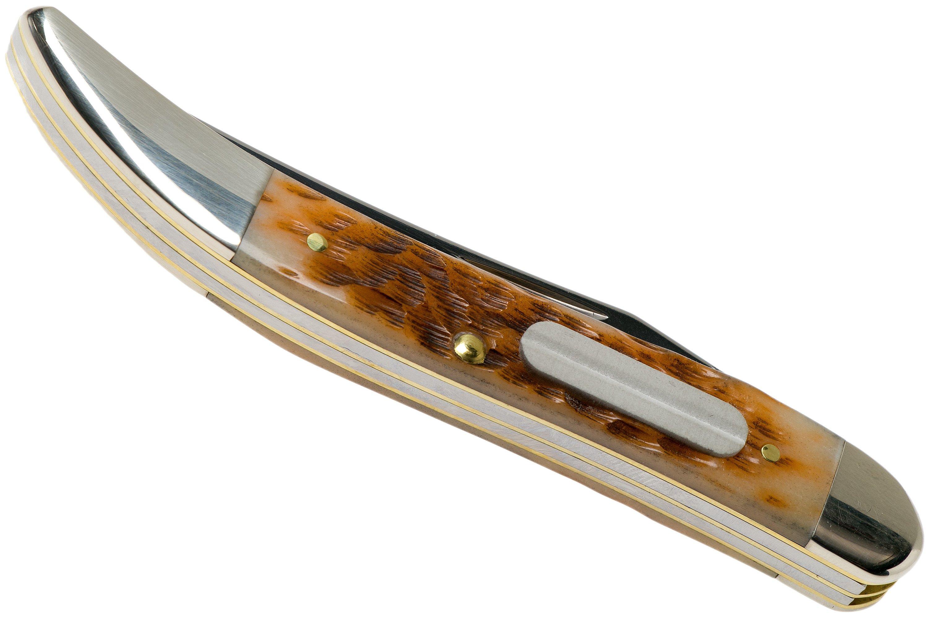 Case Fishing Knife Amber Jigged Bone, 10726, 620094F SS coltello da