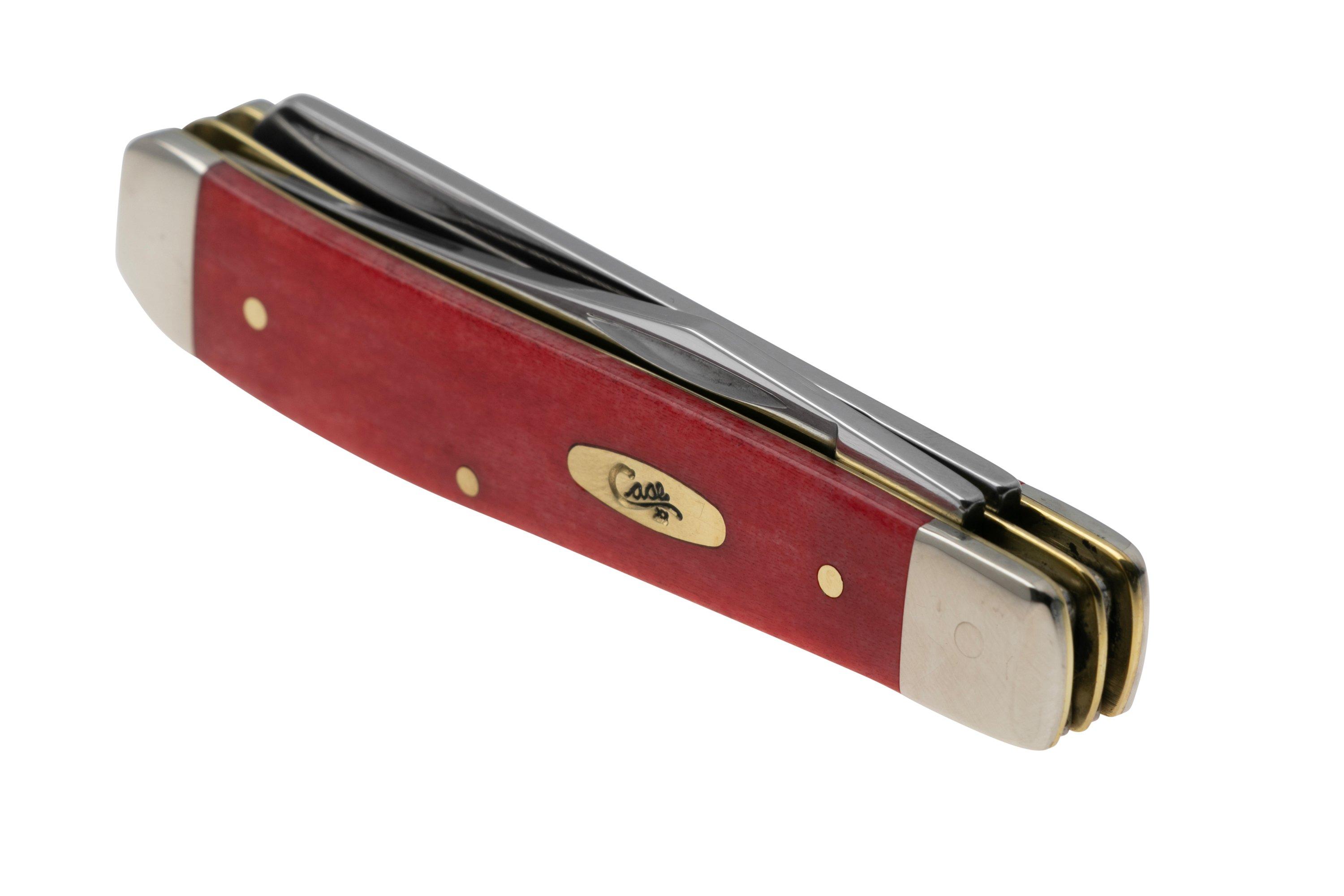 Case Mini Trapper 10761 Smooth Dark Red Bone, Pinched Bolsters 6207 SS