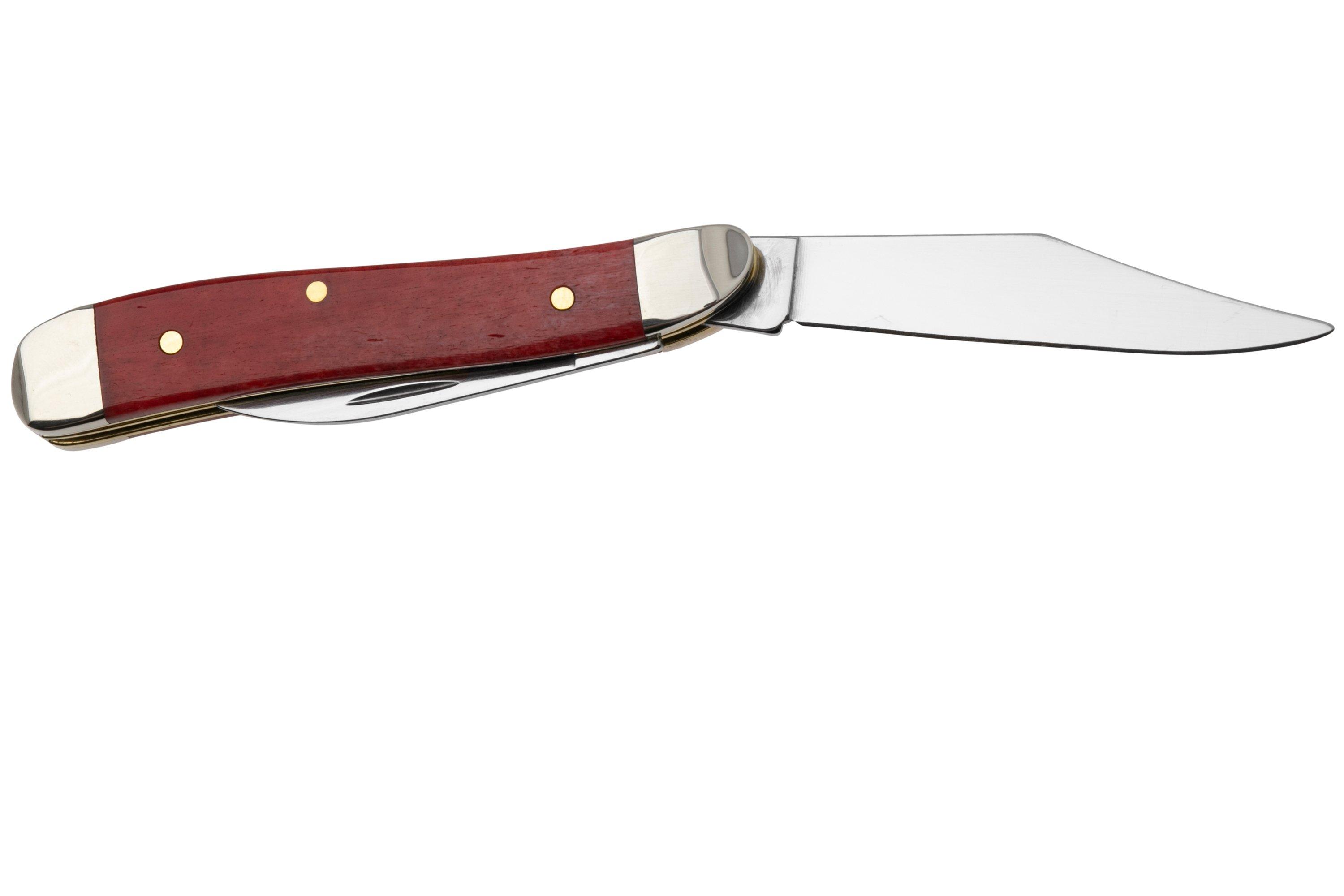 Case Peanut 10763 Smooth Dark Red Bone, Pinched Bolsters 6220 Stainless