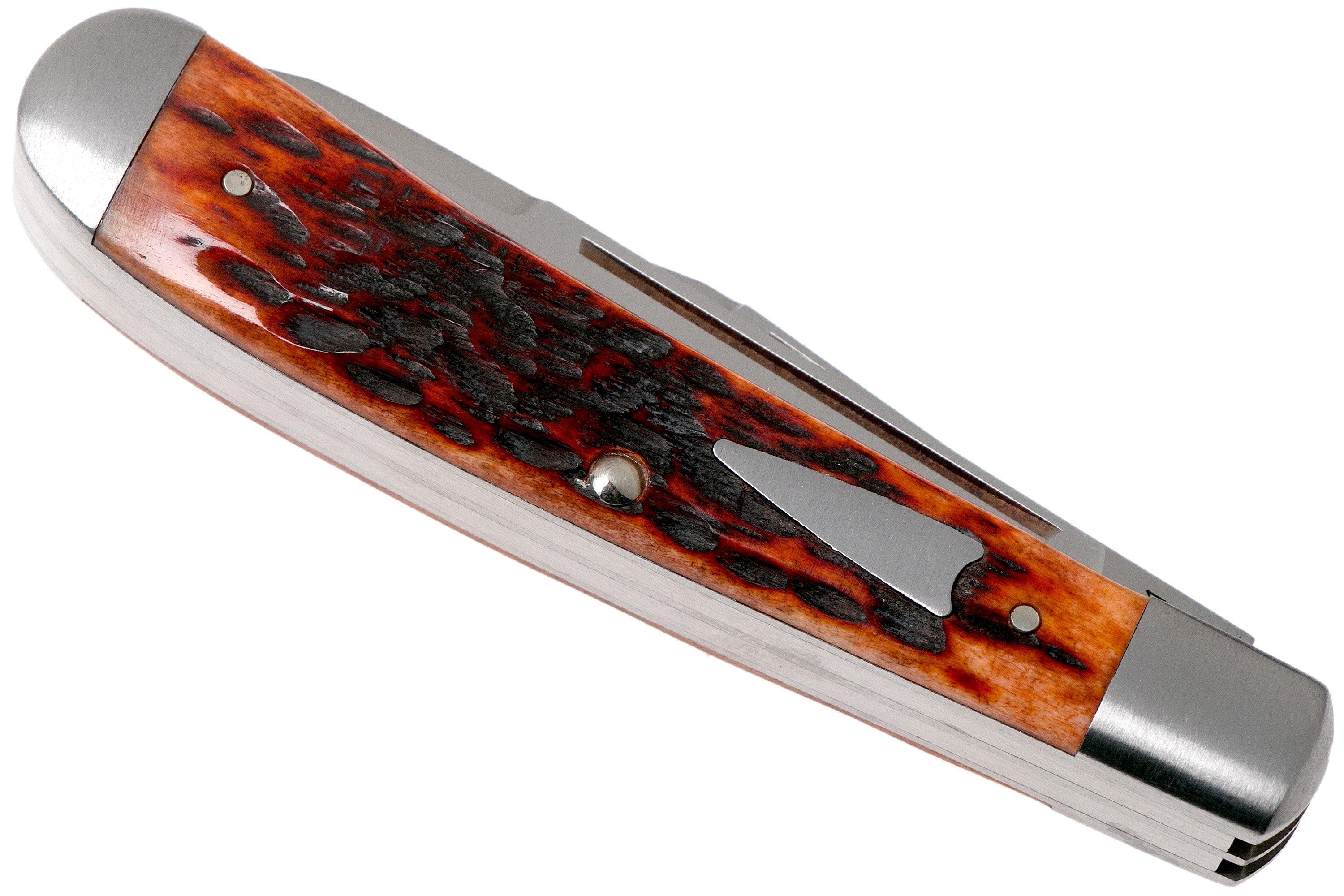 Case HT Trapper, Chestnut Bone, 154CM, Peach Seed Jig, 10770, TB622021 ...