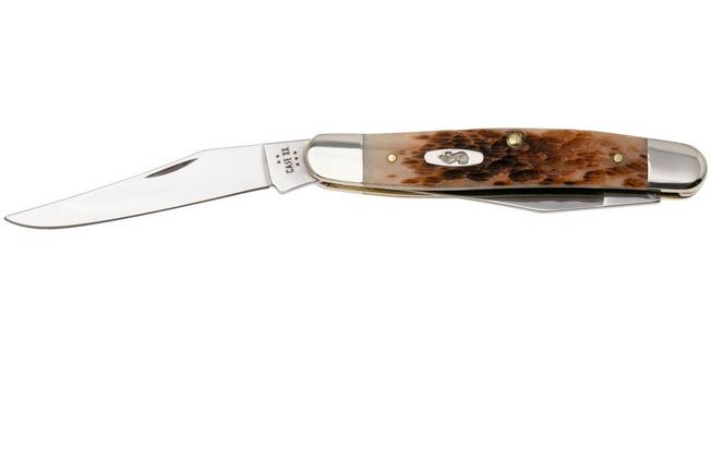 Bild für Case Muskrat Amber Bone, Peach Seed Jig, 10798, MUSKRAT Stainless Steel Taschenmesser