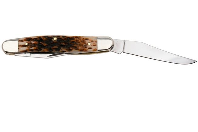 Bild für Case Muskrat Amber Bone, Peach Seed Jig, 10798, MUSKRAT Stainless Steel Taschenmesser