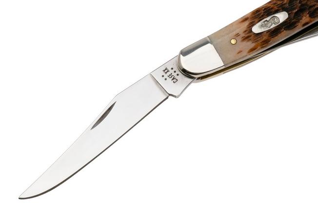 Bild für Case Muskrat Amber Bone, Peach Seed Jig, 10798, MUSKRAT Stainless Steel Taschenmesser