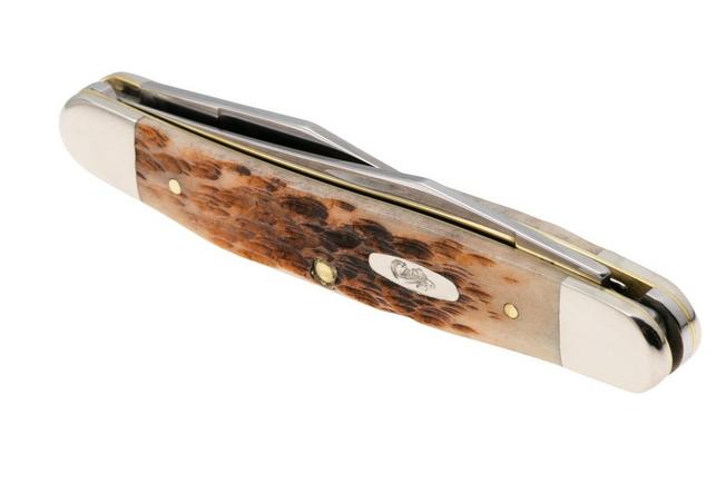 Bild für Case Muskrat Amber Bone, Peach Seed Jig, 10798, MUSKRAT Stainless Steel Taschenmesser