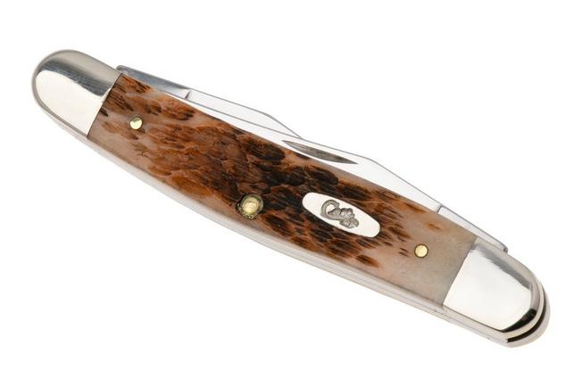 Bild für Case Muskrat Amber Bone, Peach Seed Jig, 10798, MUSKRAT Stainless Steel Taschenmesser