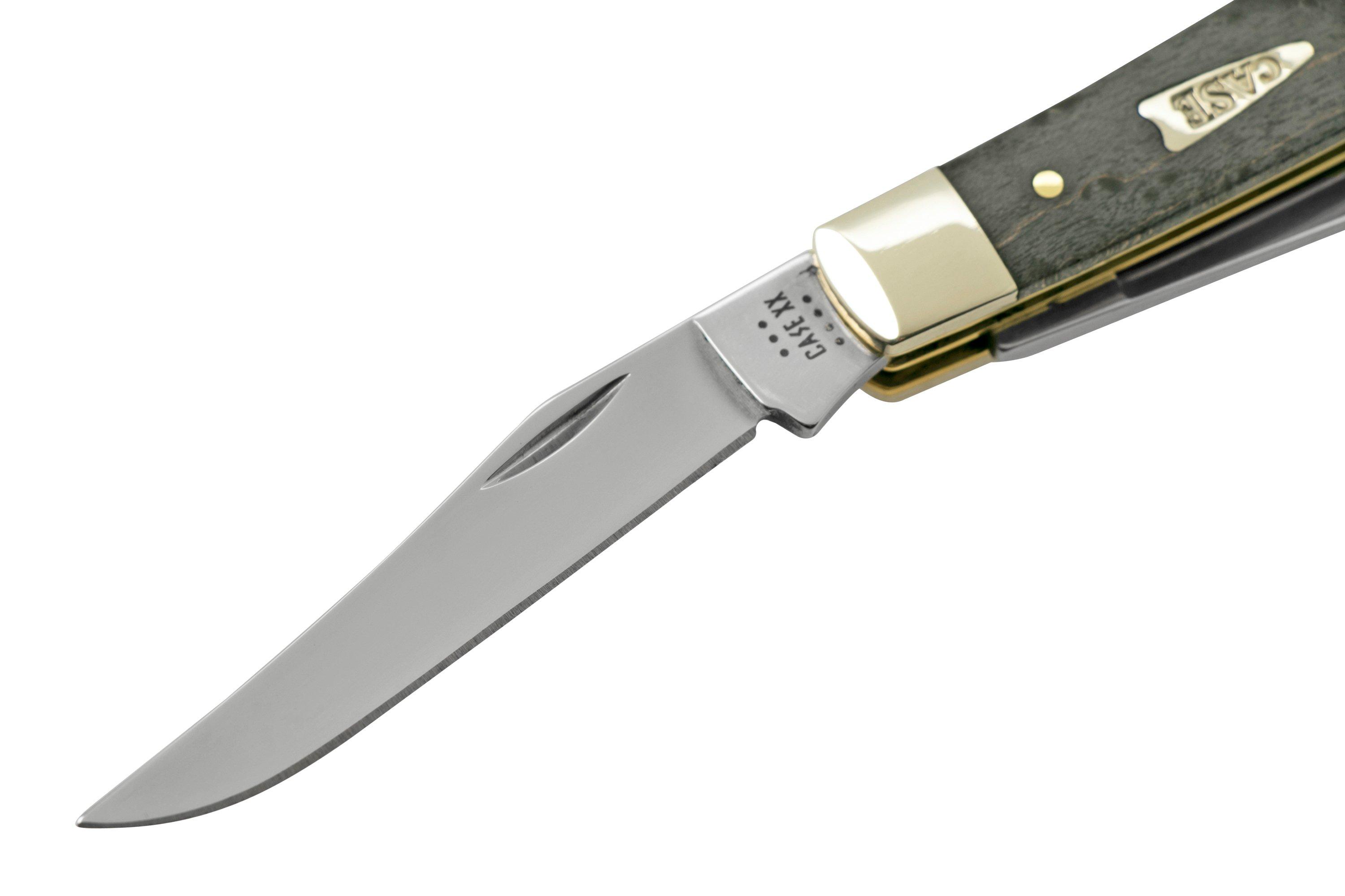 Case Gray Birdseye Smooth Maple Trapper Pocket Knife - Smoky