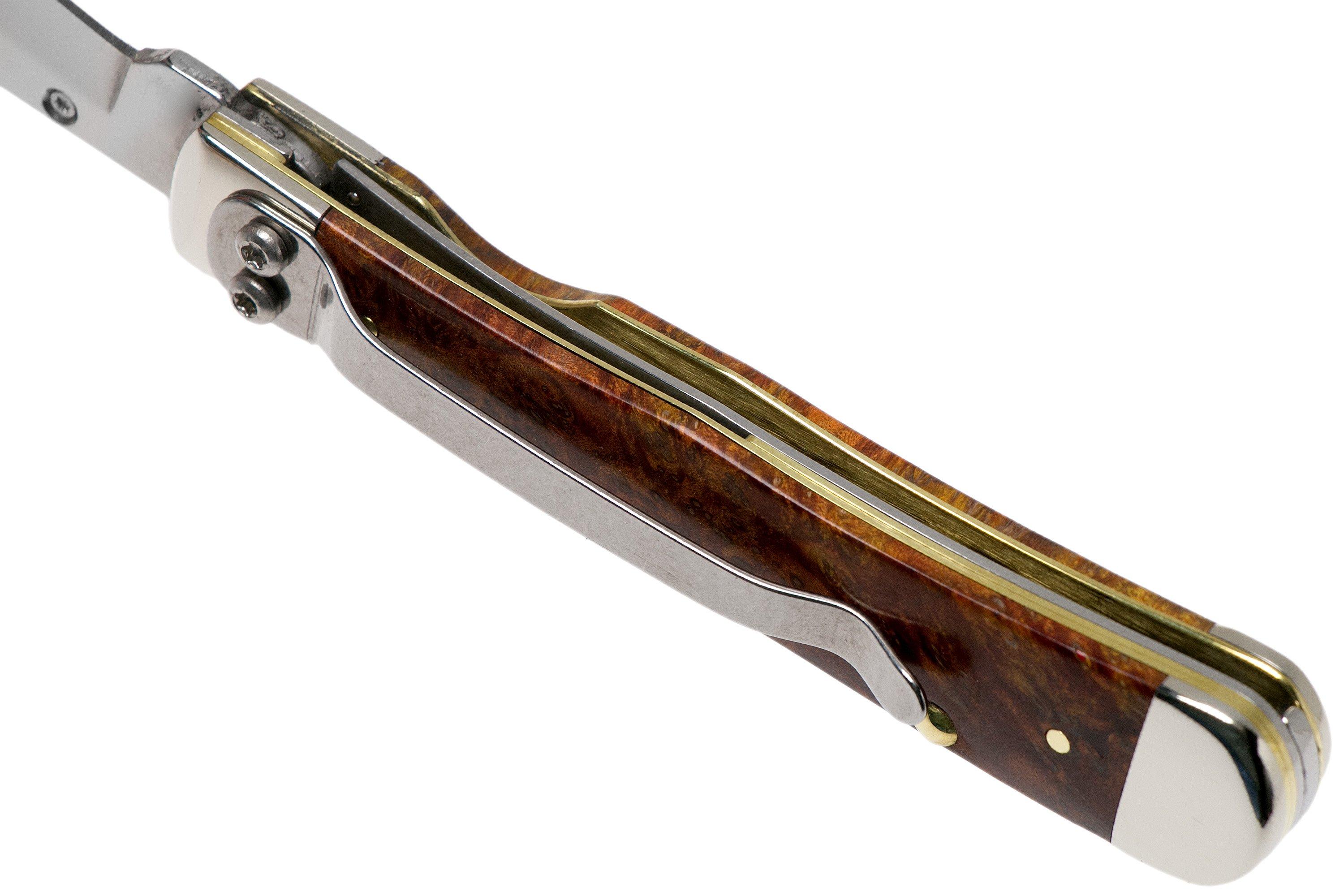 In stock now! 4″ Bushcraft Hunter with Maple Burl Handle, 0.22″ Blade  Thickness – Cosmo Design