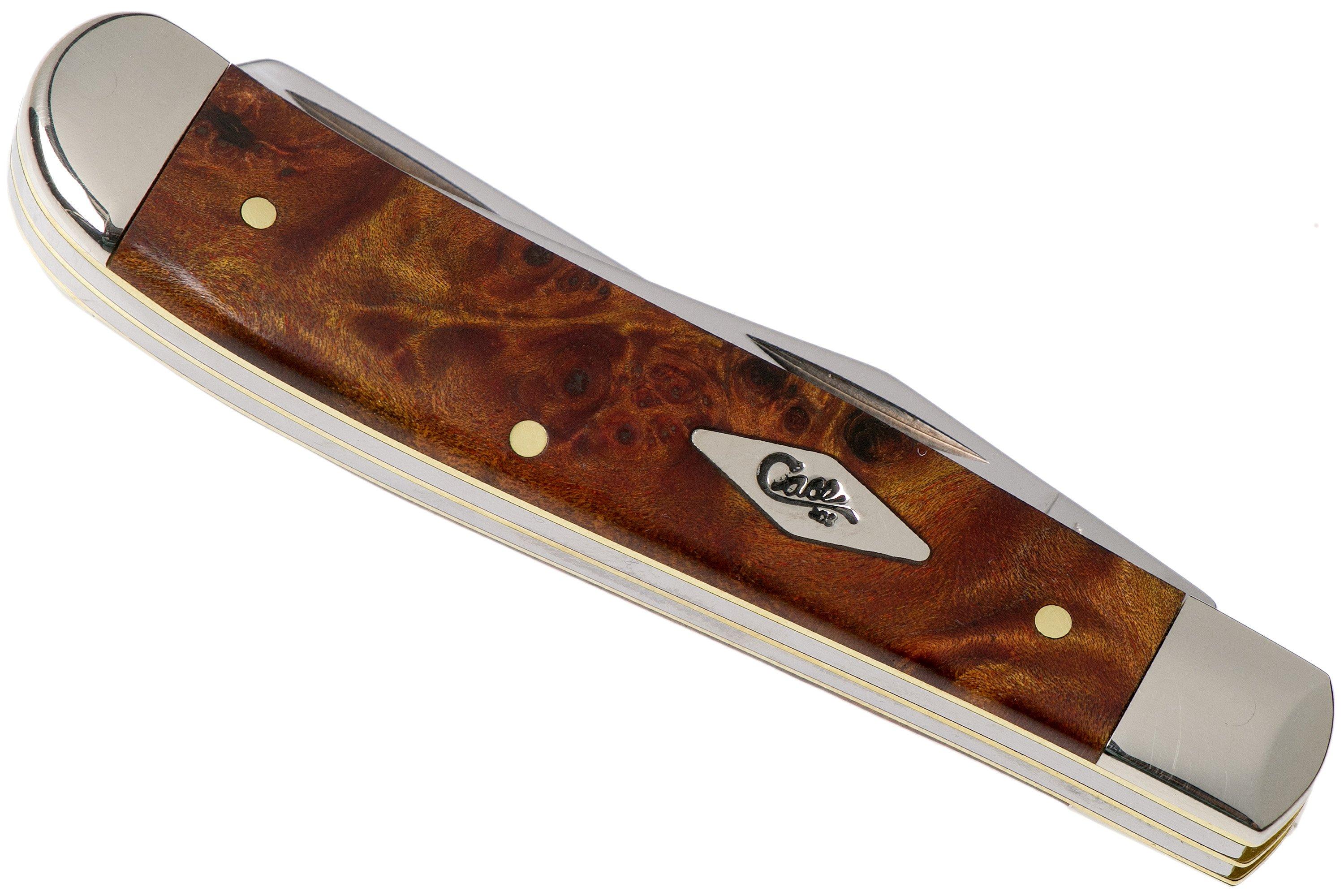 Case Mini Trapper Autumn Maple Burl Wood, 11545, 7207 SS zakmes