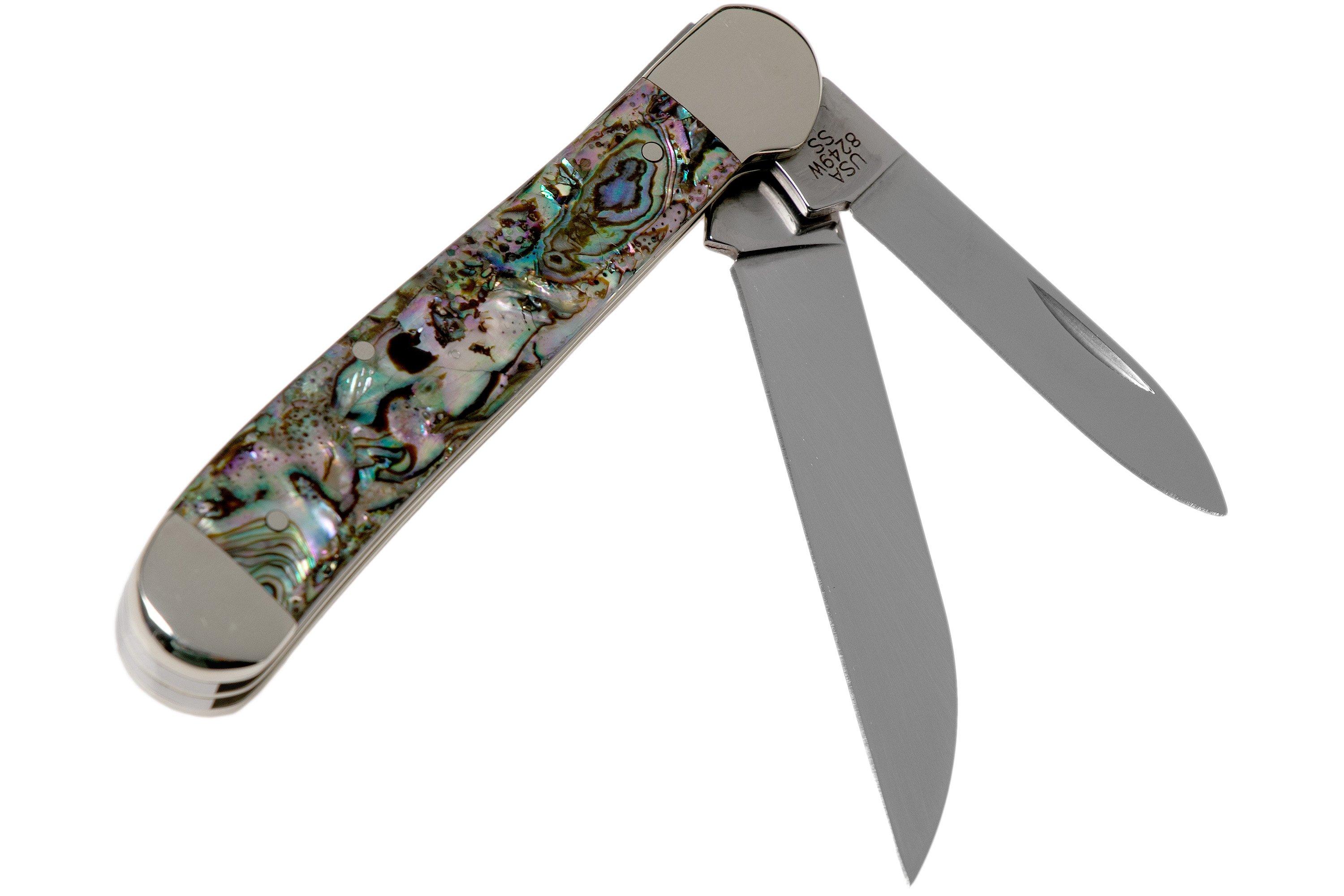 Case Copperhead Abalone, 12023, 8249W SS pocket knife, gift box