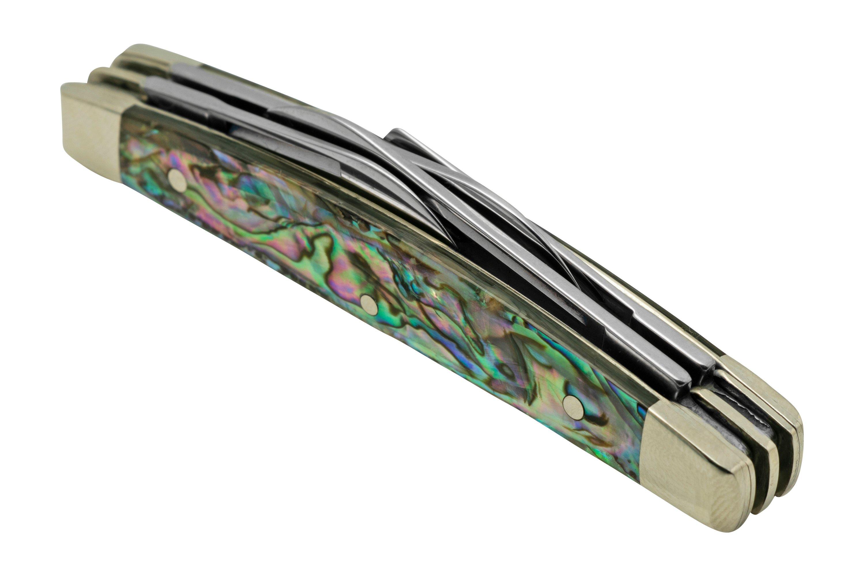 Case Small Congress 12026 Smooth Abalone, pocket knife with Velvet Box